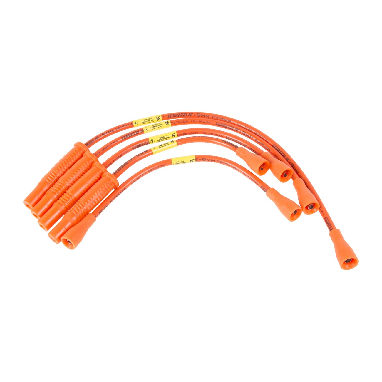 Juego Cables Bujia Ferrazzi Competicion 9mm Volkswagen Carat 1.8 Gacel 1.6 Naranja