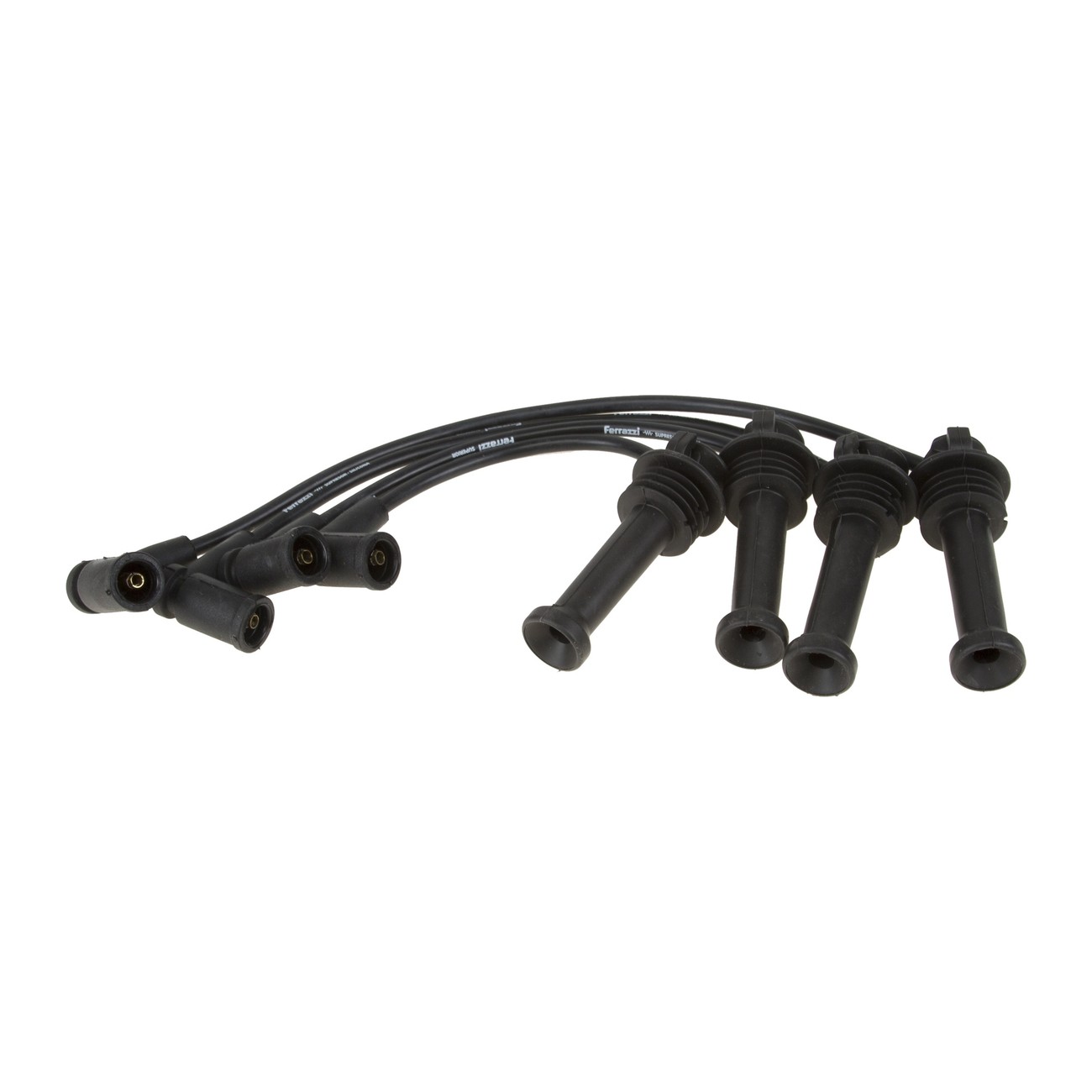 Juego Cables Bujia Ferrazzi Superior Silicona Ford Ecosport 1.5 16v 1.6 16v Fiesta 1.6 16v Focus 2 1.6 16v Focus 3 2.0 16v Ka 1.5 16v Negro