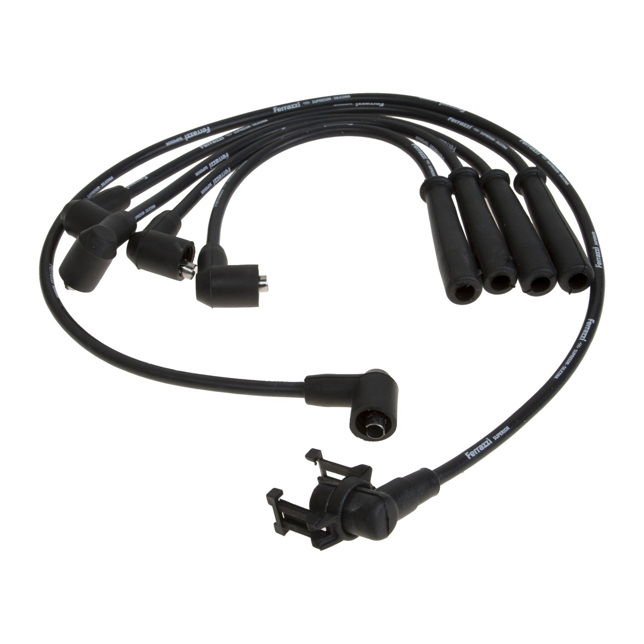 Juego Cables Bujia Ferrazzi Superior Silicona Renault 11 1.4 12 1.4 19 1.6 8v 9 1.4 Clio 1.6 8v Negro