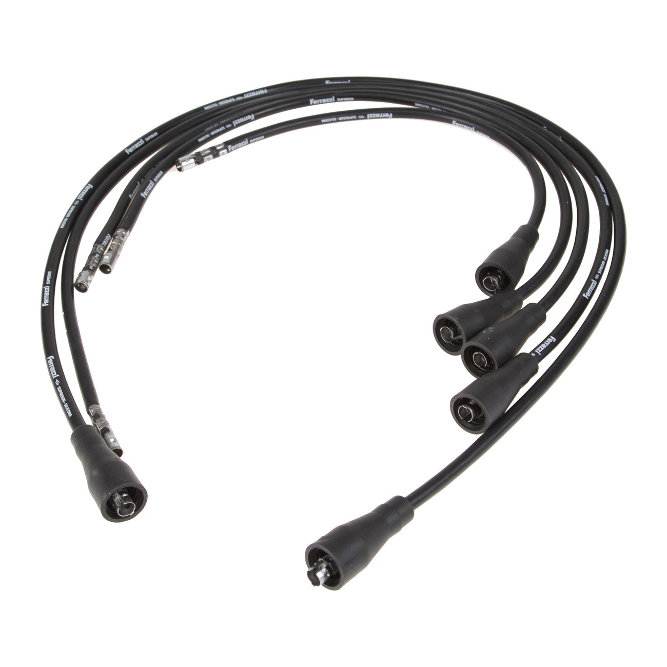 Juego Cables Bujia Ferrazzi Superior Silicona Peugeot 504 1.8 Negro
