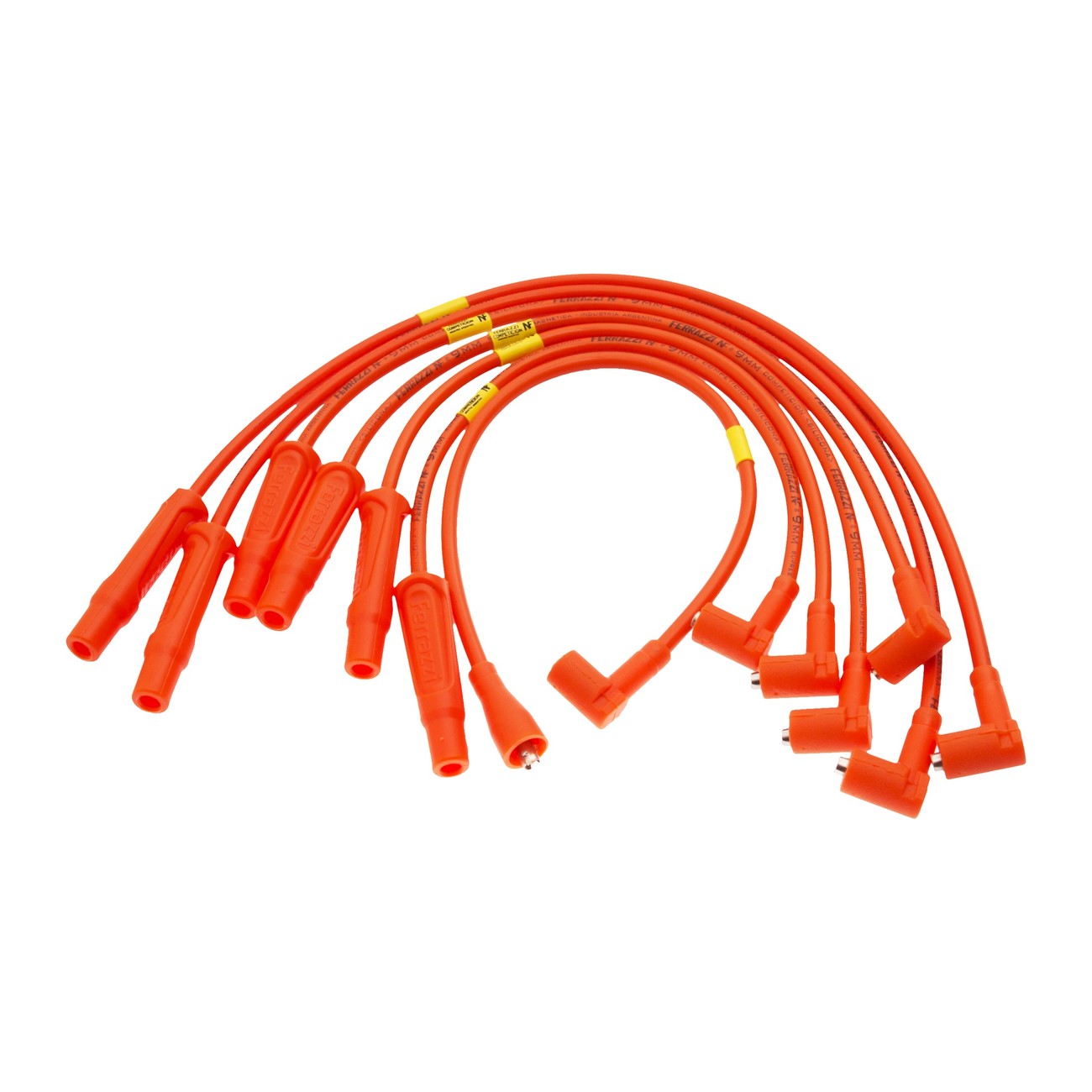 Juego Cables Bujia Ferrazzi Competicion 9mm Chrysler Le Baron 3.0 Naranja