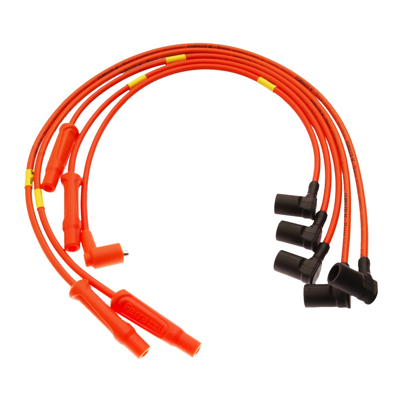 Juego Cables Bujia Ferrazzi Competicion 9mm Mercedes Benz 190 2.0 200 2.0 230 2.3 Naranja