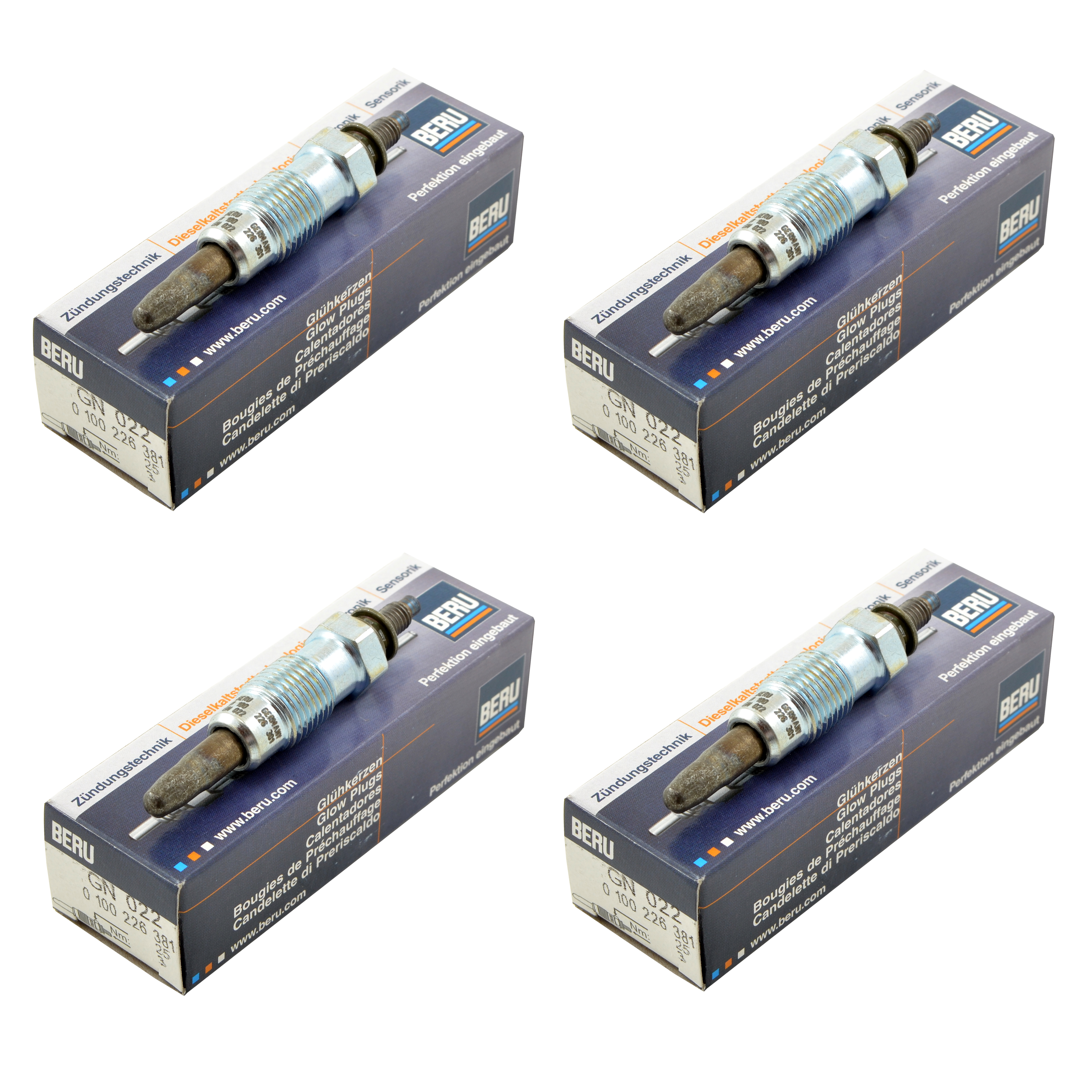 Kit 4 Bujias Precalentamiento Beru Ford Courier 1.8 D Escort 1.8 D 1.8 Td Fiesta 1.8 D Mondeo 1.8 Td
