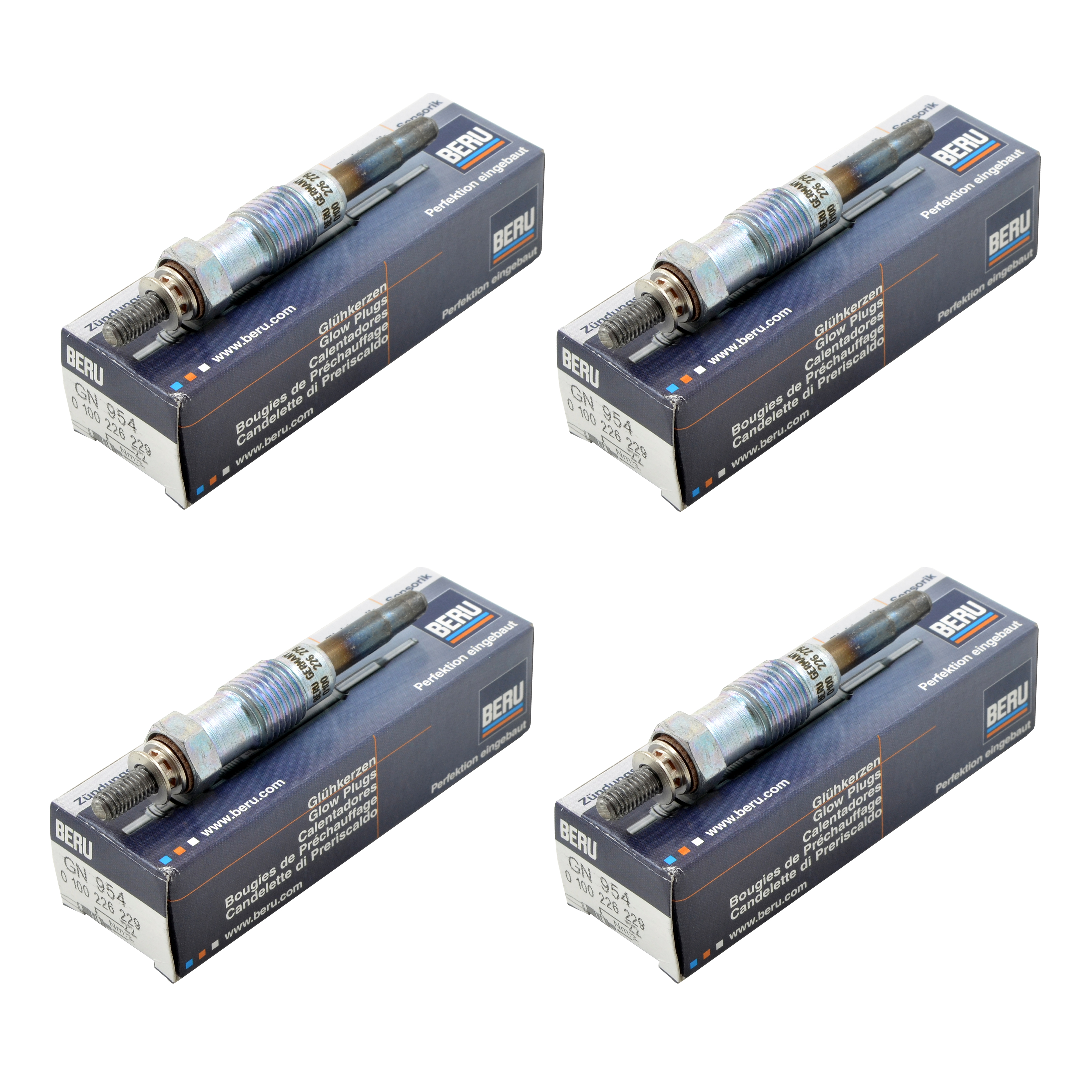 Kit 4 Bujias Precalentamiento Beru Fiat Strada 1.7 Td
