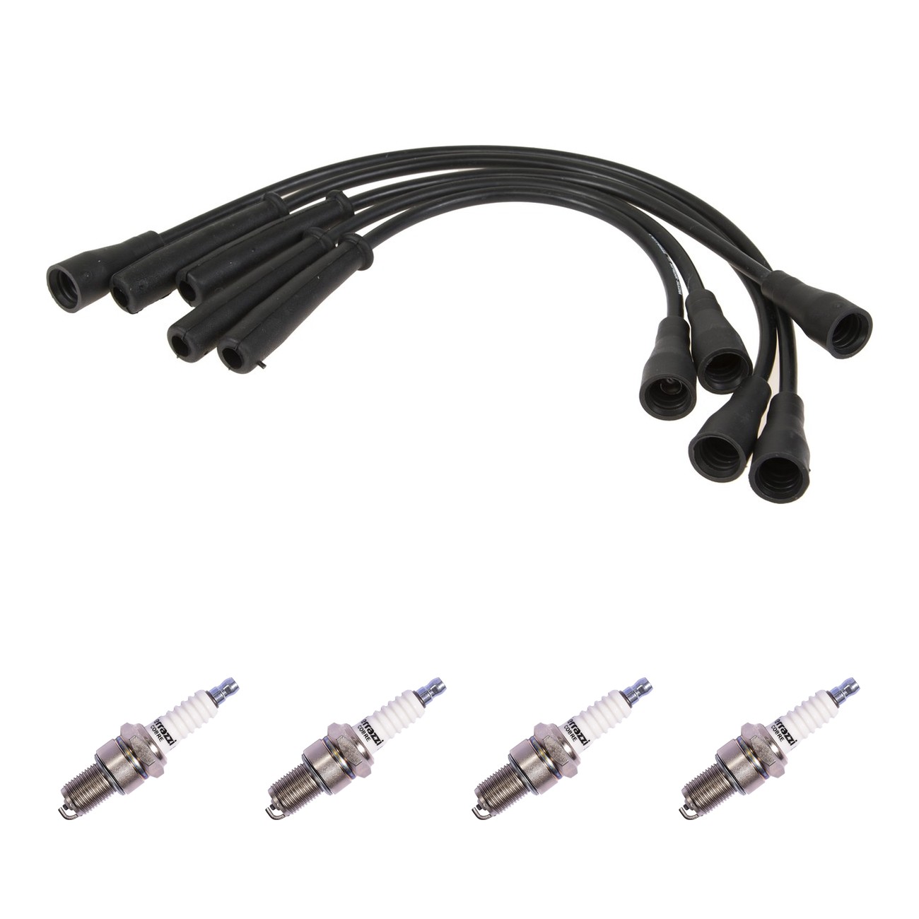 Kit Cables Y Bujias Ferrazzi Basic Volkswagen 1500 1.5 1800 1.8 Negro
