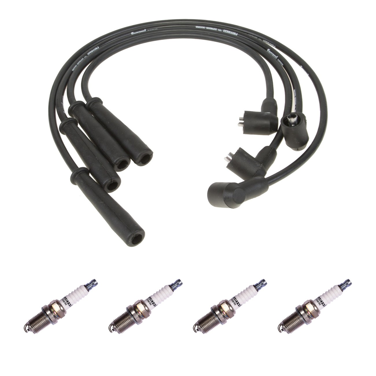 Kit Cables Y Bujias Ferrazzi Basic Fiat Duna 1.4 8v Palio 1.6 8v Siena 1.6 8v Negro