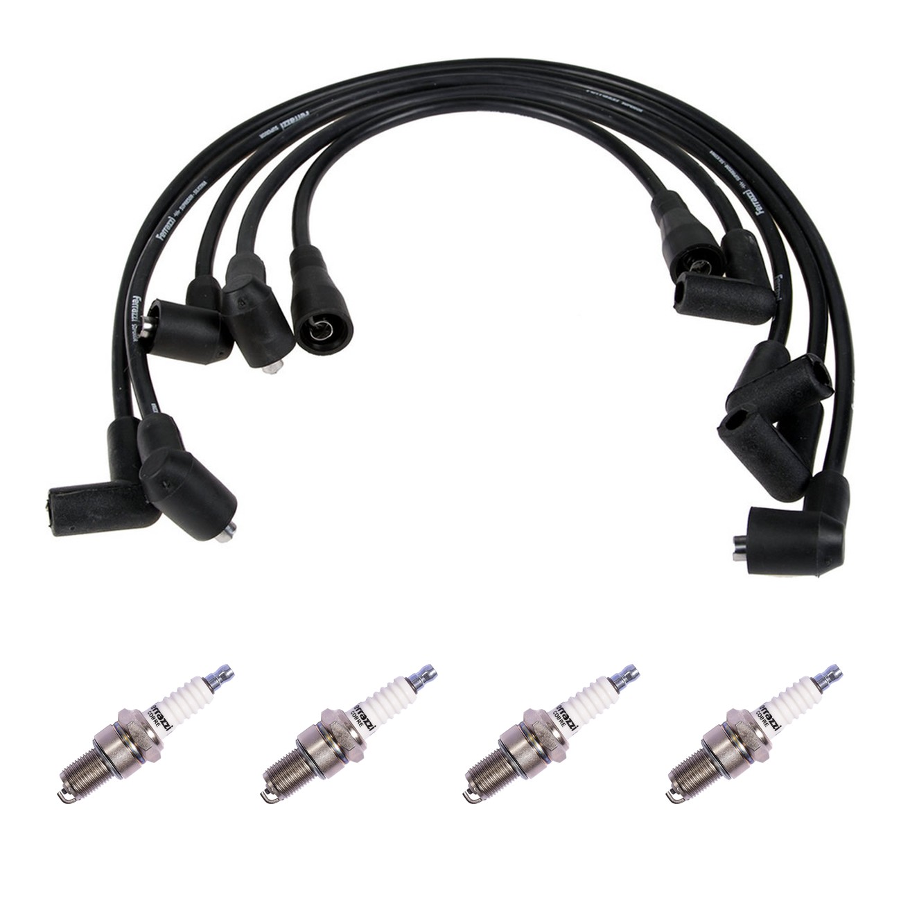 Kit Cables Y Bujias Ferrazzi Basic Fiat 147 Vivace / Spazio 1.4 8v Negro