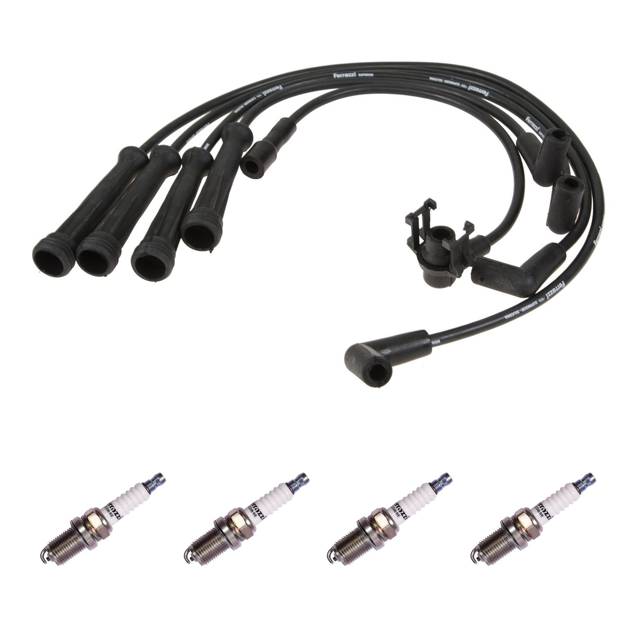 Kit Cables Y Bujias Ferrazzi Basic Renault Clio 1.4 8v Negro