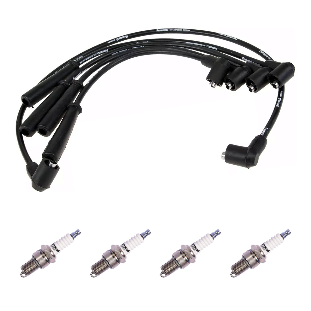 Kit Cables Y Bujias Ferrazzi Basic Renault 11 1.4 19 1.6 8v Negro