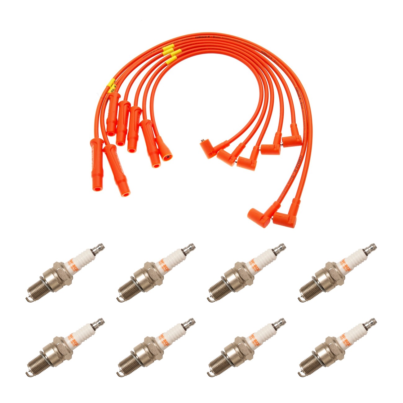 Kit Cables Y Bujias Ferrazzi Competicion Iridio Nissan Patrol 2.8 Naranja