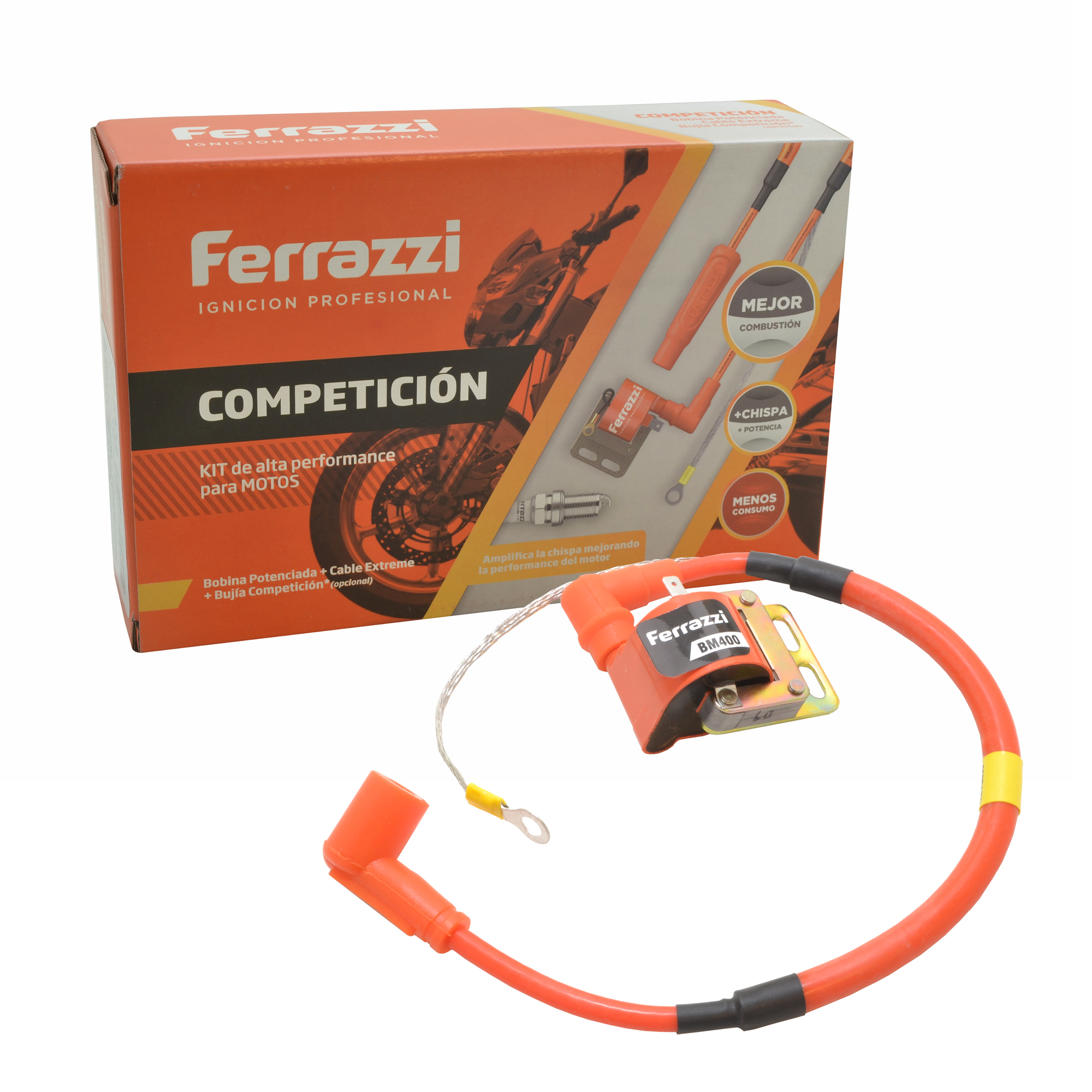 Kit Bobina Y Cable Competicion Moto 90 Grados Extreme