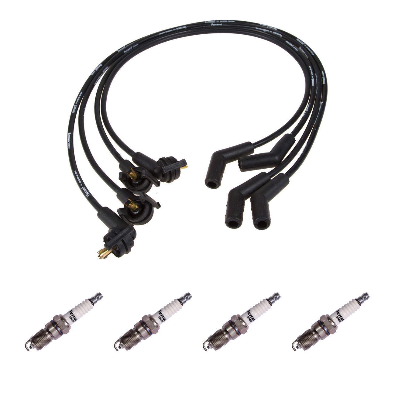 Kit Cables Y Bujias Ferrazzi Superior Ford Fiesta 1.3 8v Ka 1.3 8v Negro