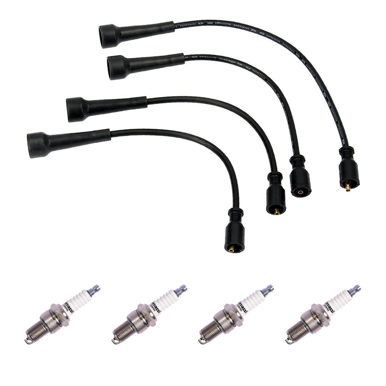 Kit Cables Y Bujias Ferrazzi Superior Renault Megane 2.0 8v Scenic 2.0 8v Negro