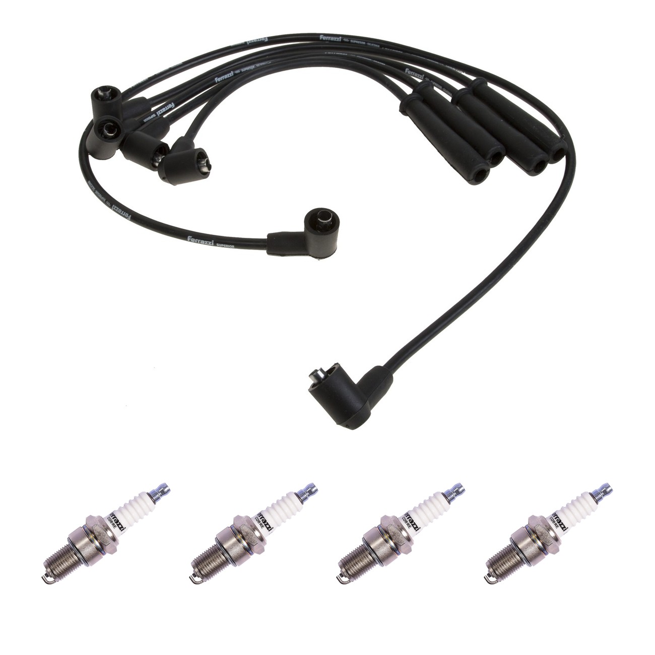 Kit Cables Y Bujias Ferrazzi Superior Renault 19 1.6 8v Negro