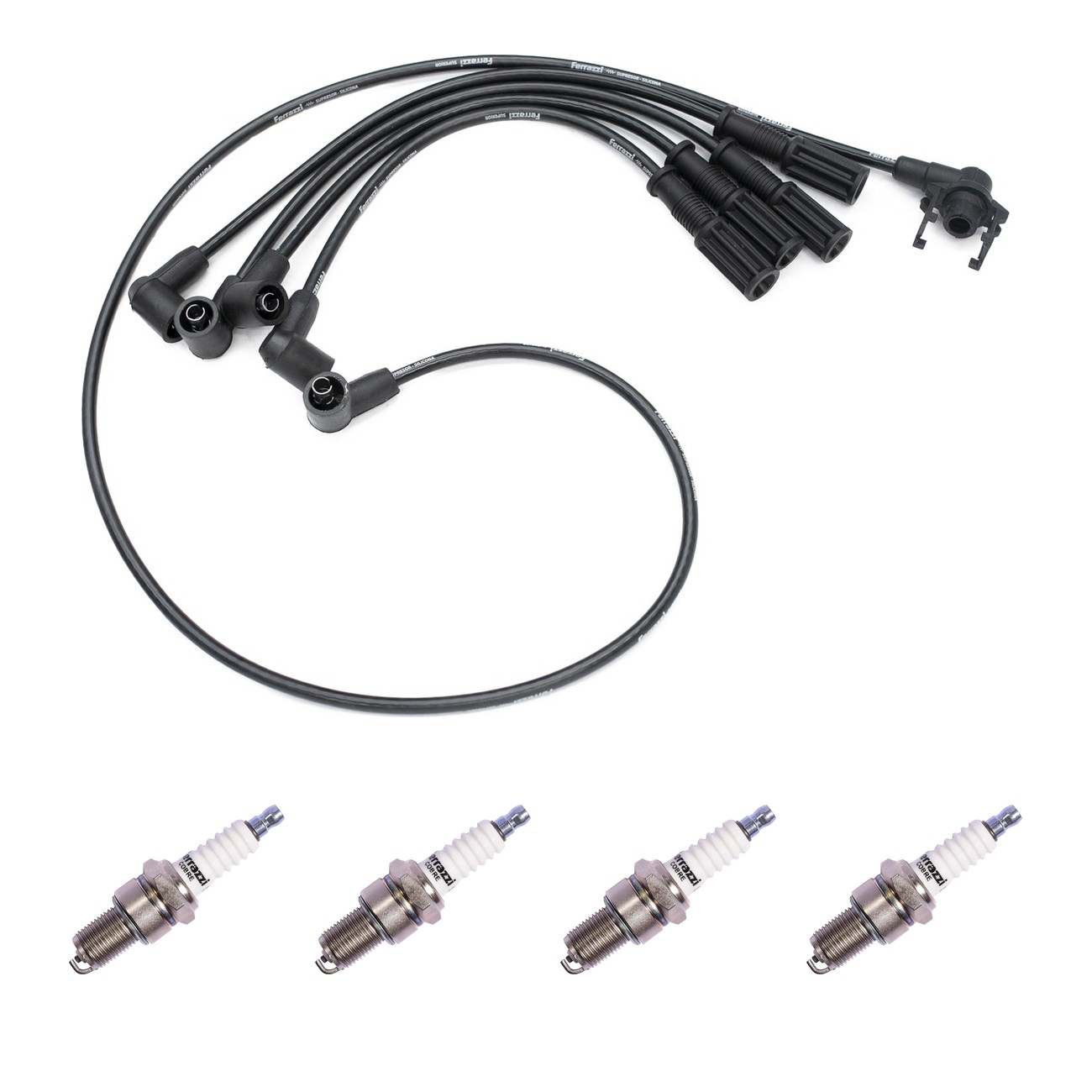 Kit Cables Y Bujias Ferrazzi Superior Renault 19 1.6 8v 9 1.4 Negro
