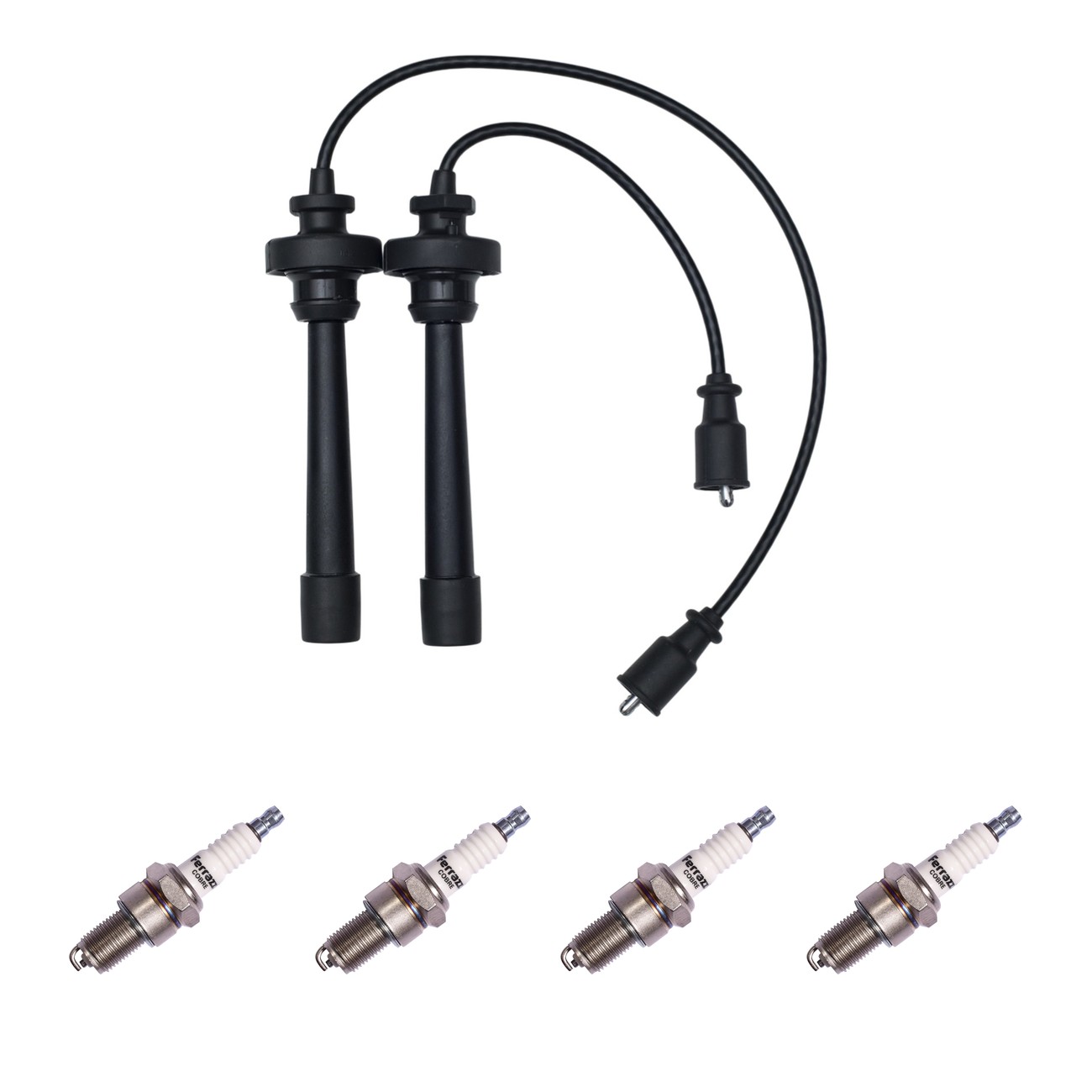 Kit Cables Y Bujias Ferrazzi Superior Mitsubishi Galant 2.0 16v Negro