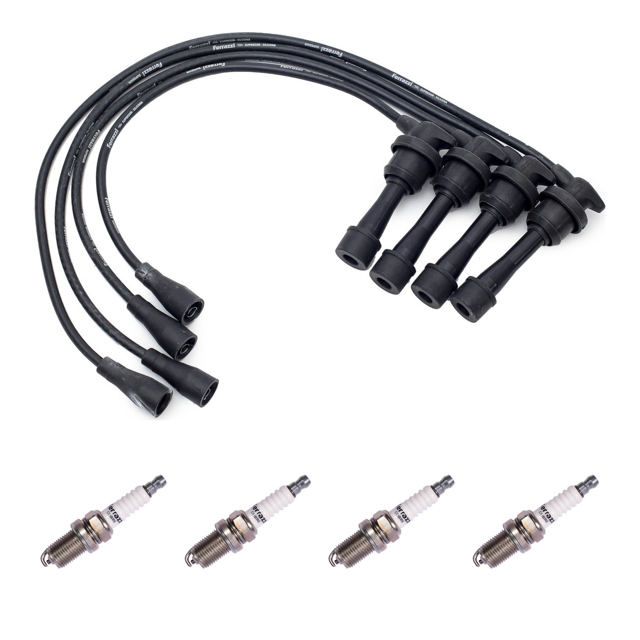 Kit Cables Y Bujias Ferrazzi Superior Mitsubishi Space Wagon 2.4 16v Negro