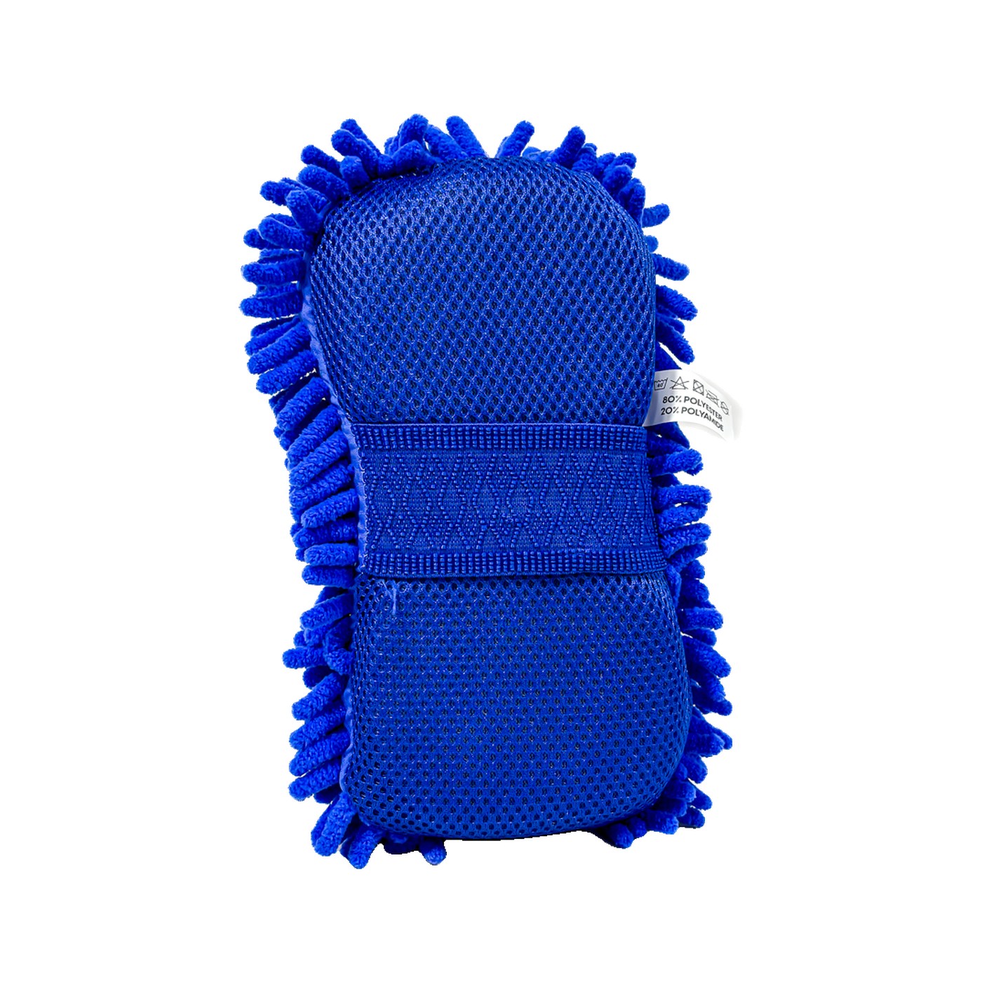 Esponja Chenille Microfibra Con Elastico Lavado Auto Azul