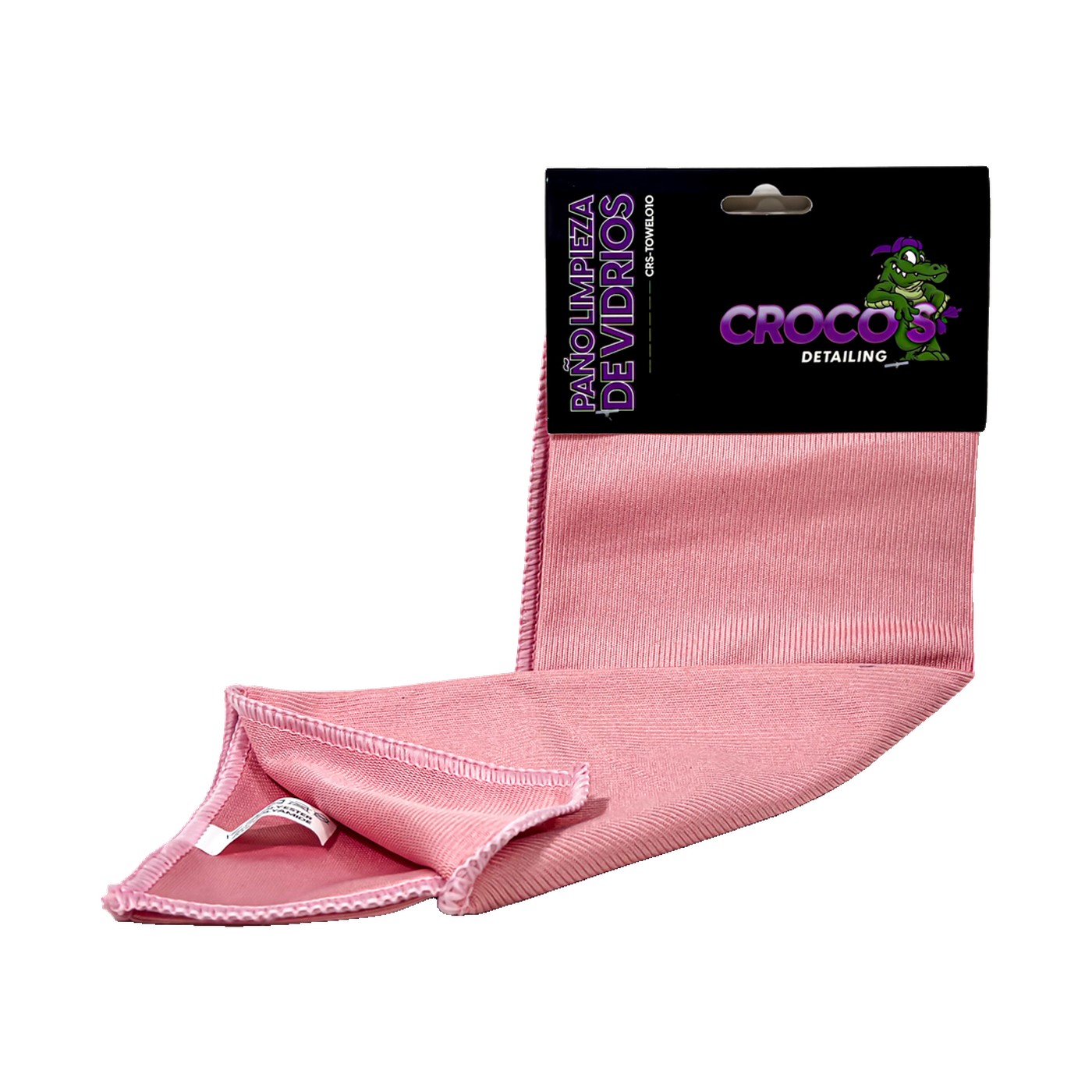 Paño Microfibra Para Limpieza De Vidrios Y Espejos 280 Gsm 60x40 Cm Detailing Auto Crocos Rosa Oscuro