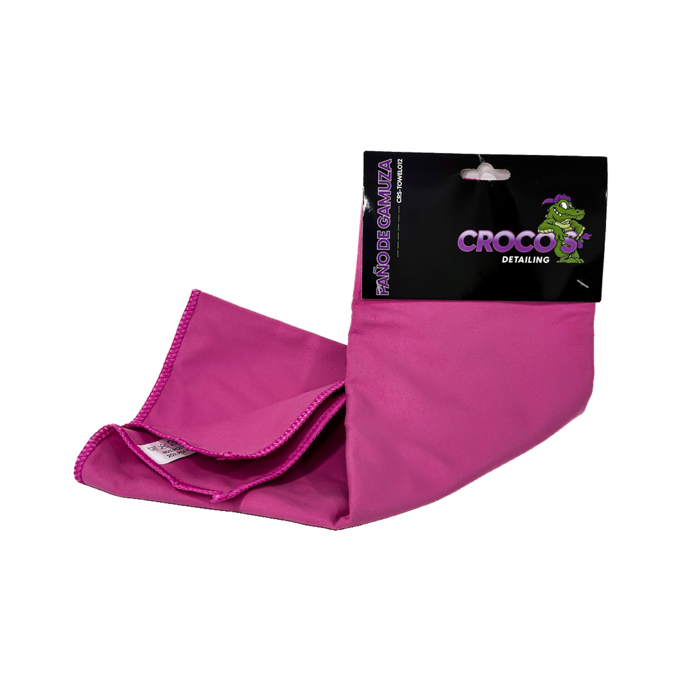 Paño Gamuza Microfibra 200 Gsm 60x40 Cm Secado De Vidrios Detailing Auto Crocos Rosa Oscuro
