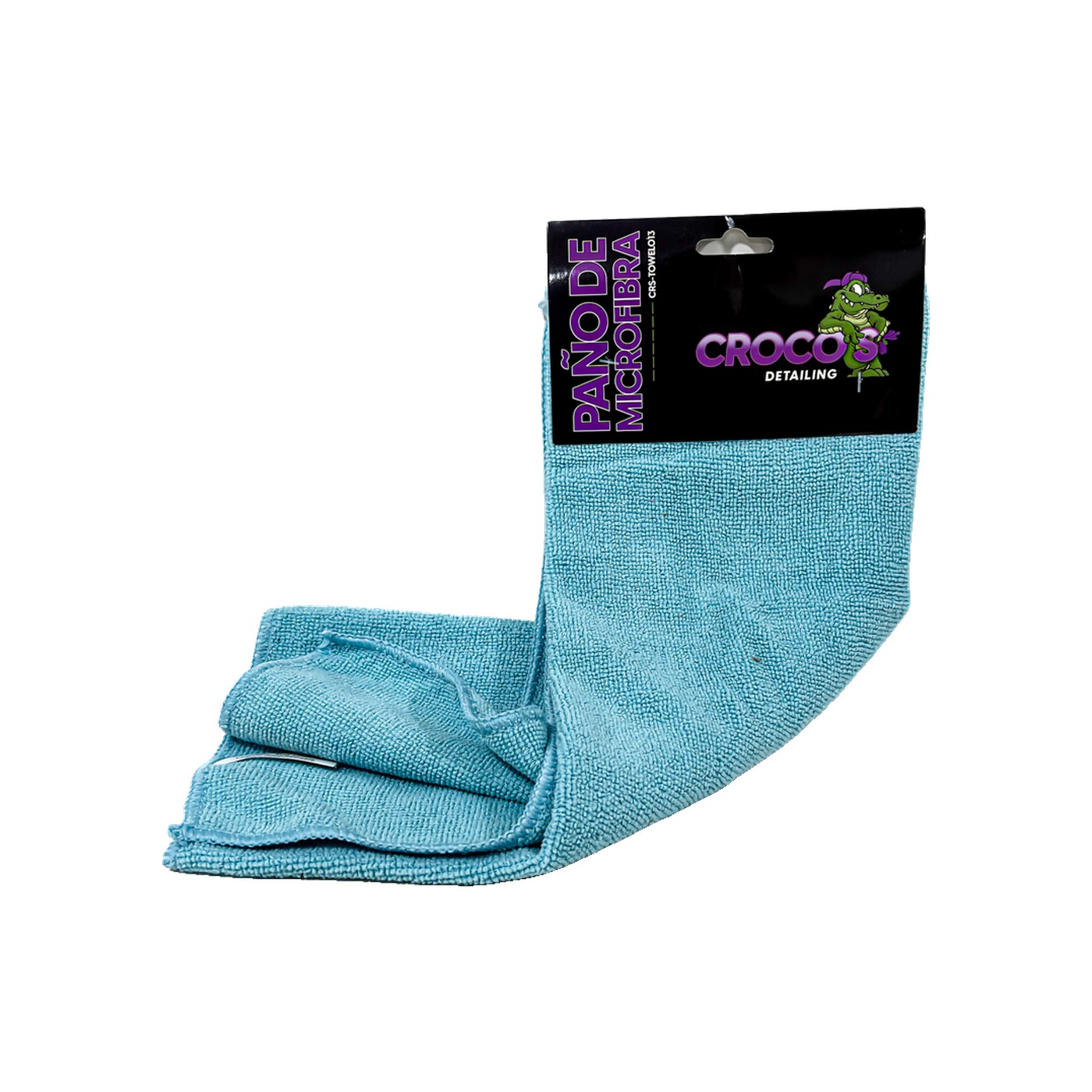 Paño De Microfibra 230 Gsm 60x40 Cm Multiuso Interior Y Exterior Detailing Auto Crocos Celeste