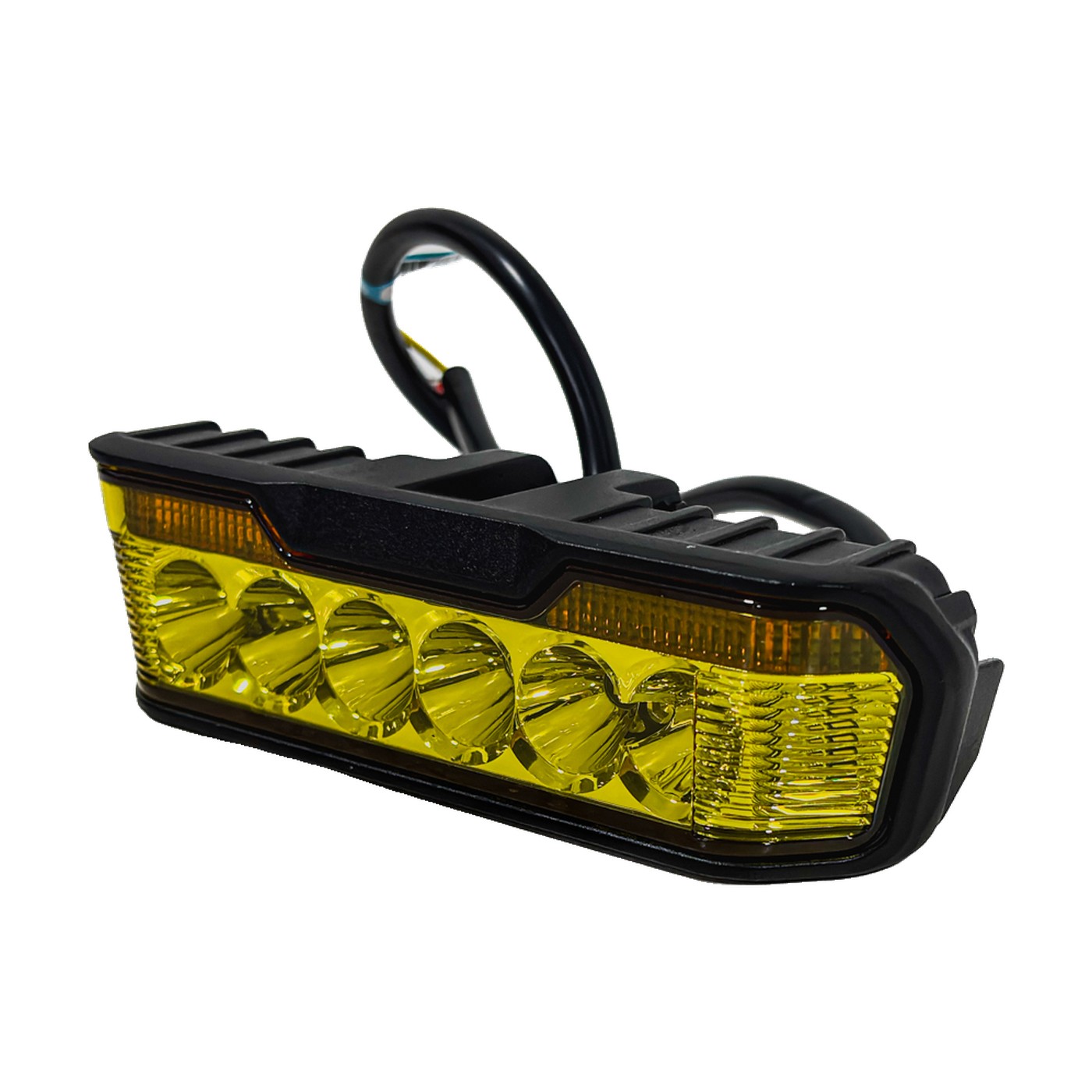 Faro Led Off Road Rectangular 16x7 Cm 12-24v Ambar 8 Leds Con Giros Iron Led Ambar