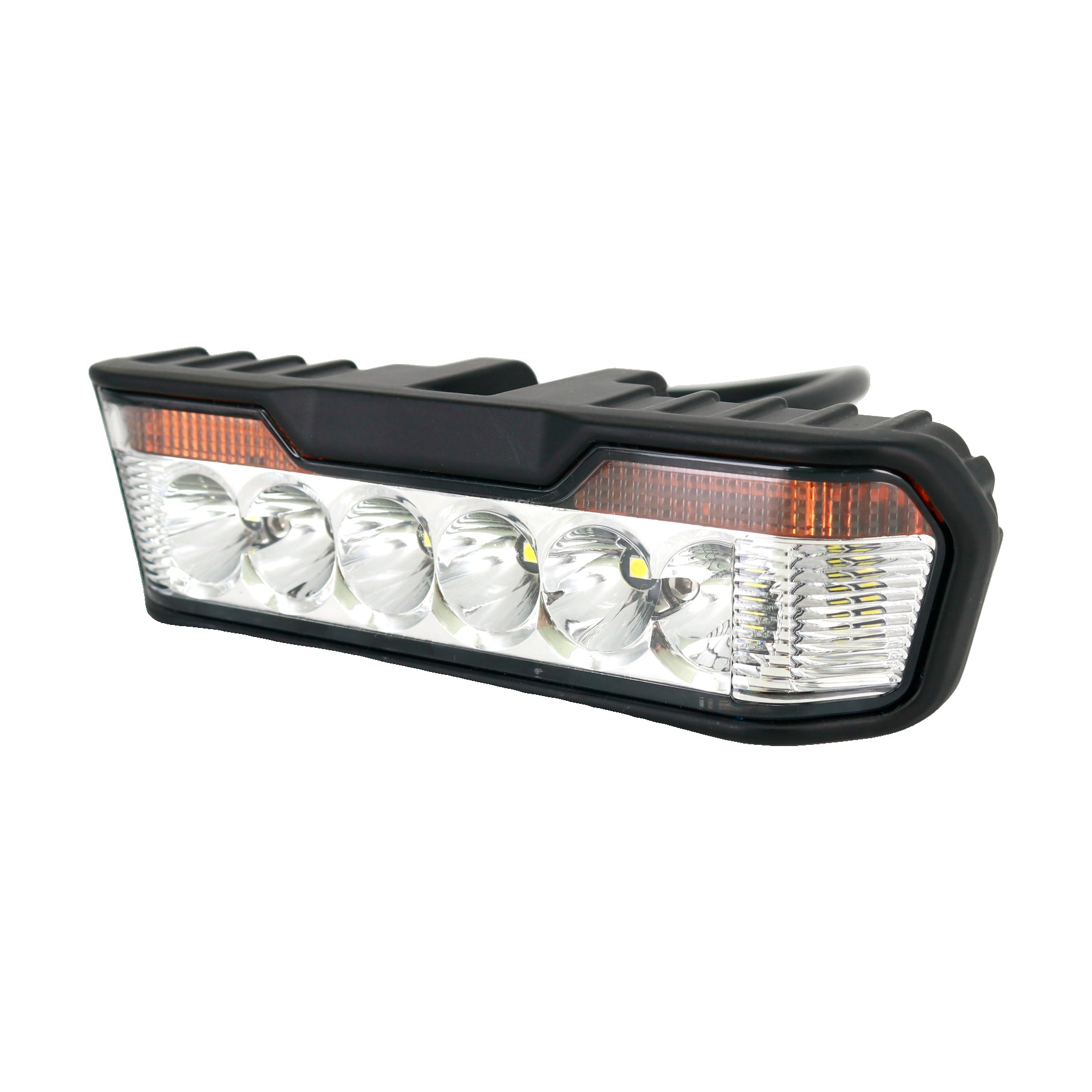 Faro Led Off Road Rectangular 16x7 Cm 30w 12-24v Blanco 8 Leds Con Giros Iron Led Blanco