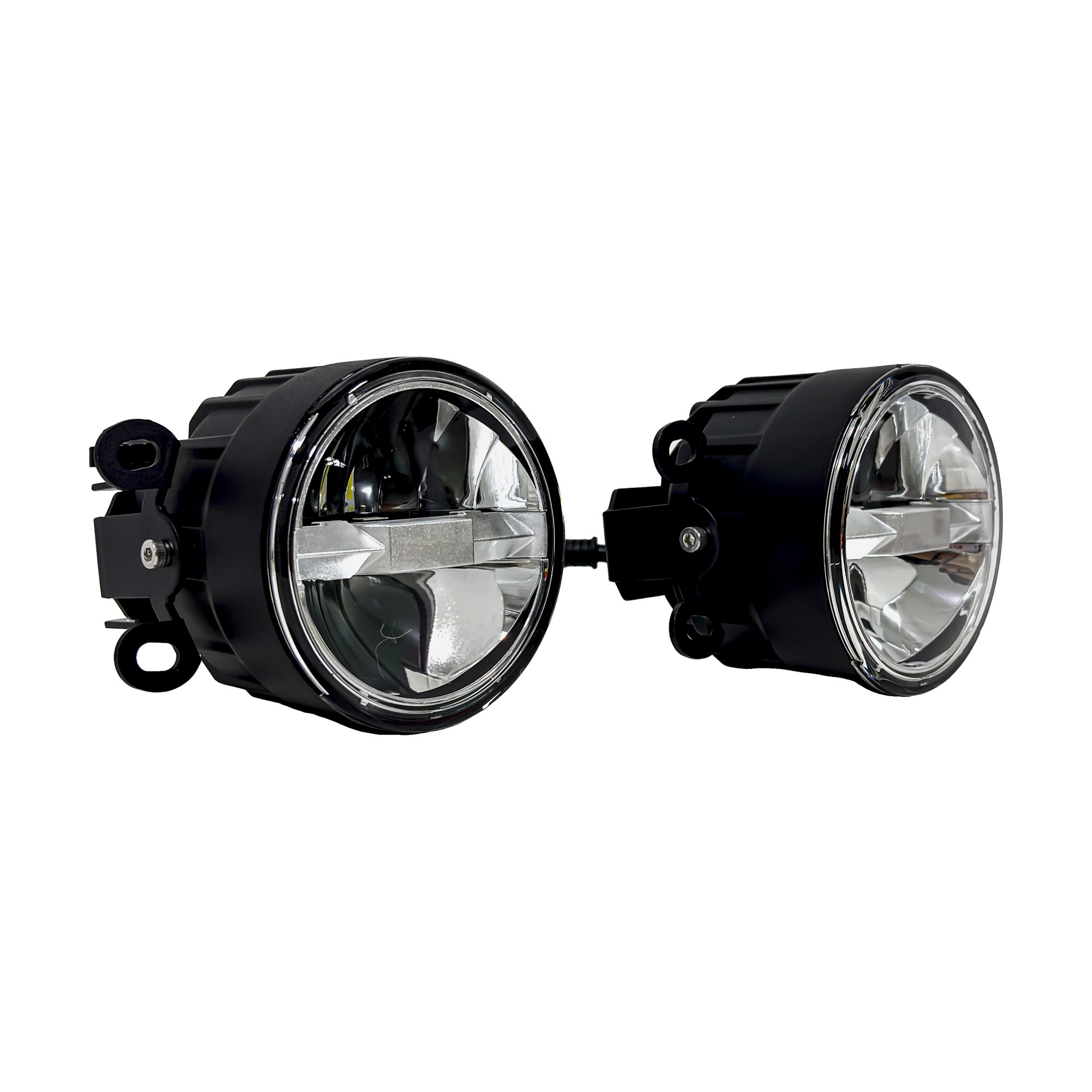 Faro Antiniebla Led Off Road Redondo 3 Pulgadas 30w 12-24v Blanco Con Rompenieblas Amarillo Iron Led