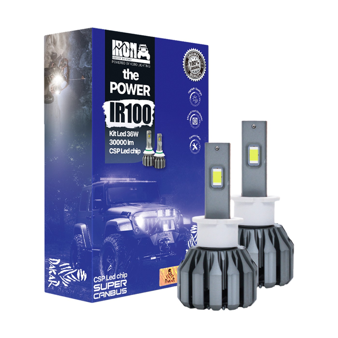 Kit Lamparas Led H3 Jeep Cherokee Iron Led Ir100 36w 12v Antiniebla