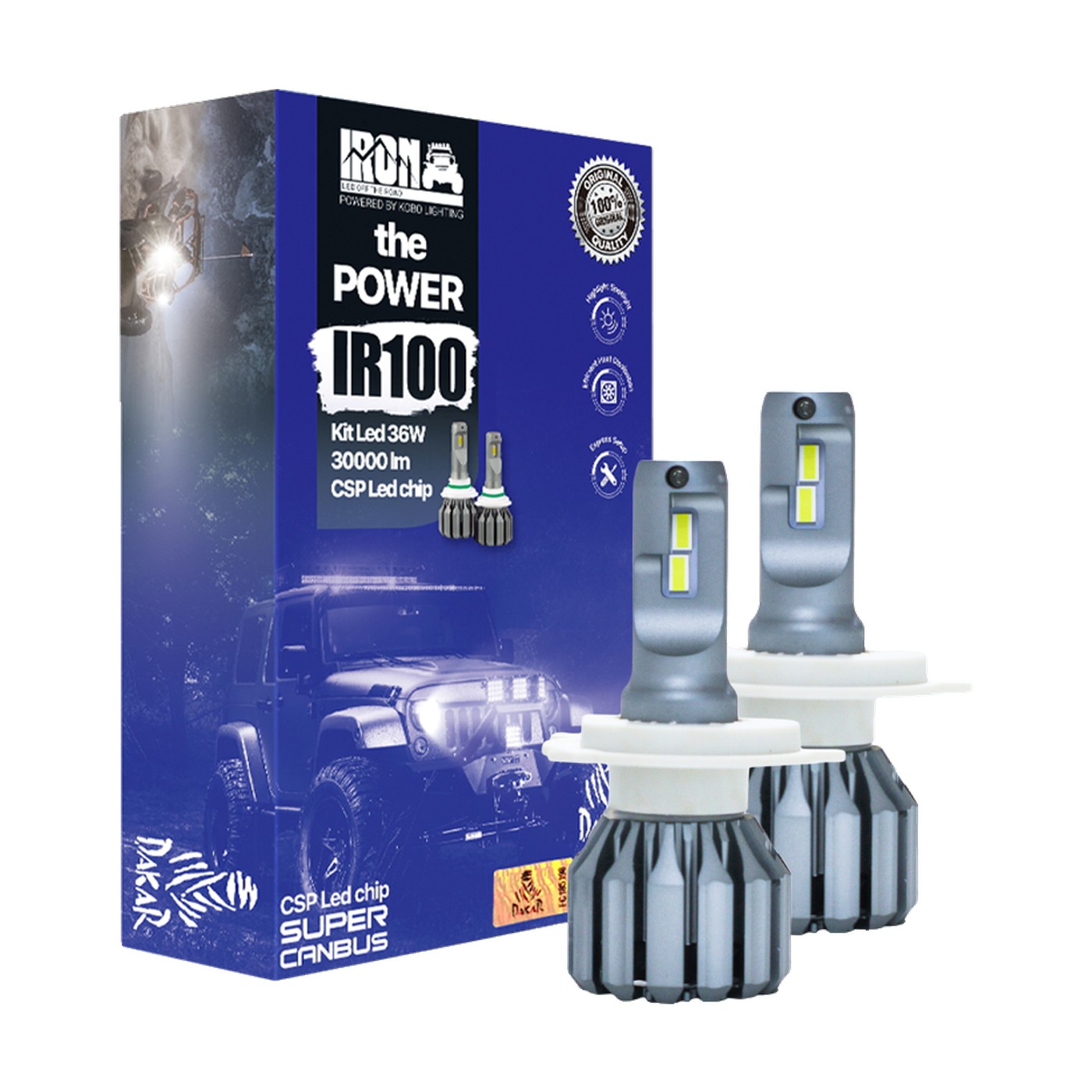 Kit Lamparas Led H4 Tucson Iron Led Ir100 36w 12v Luz Alta Y Baja