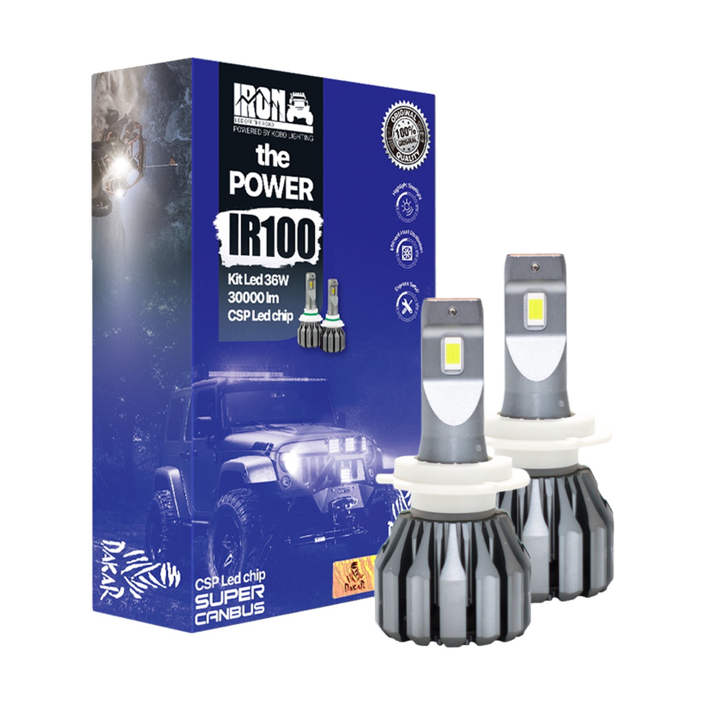 Kit Lamparas Led H7 Bmw Serie 1 2 X1 Iron Led Ir100 36w 12v