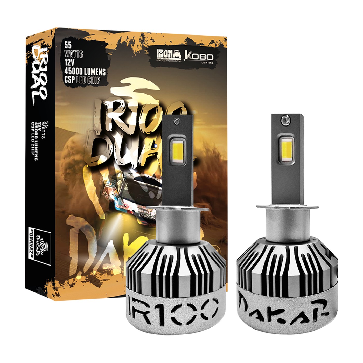 Kit Lamparas Led H1 Renault Captur Iron Led Dakar Dual Color Blanco Y Ambar 55w 12v Luz Baja Y Alta
