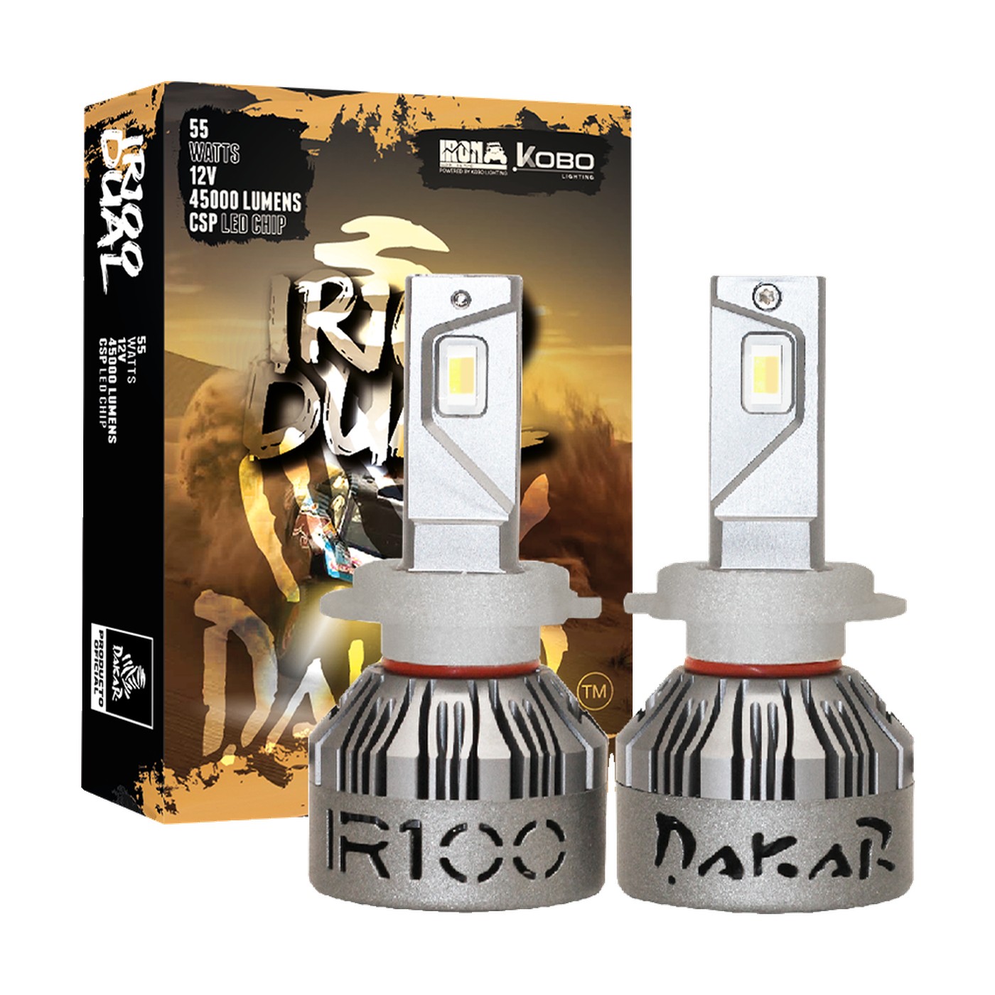 Kit Lamparas Led H7 Audi A4 Q5 Q3 Iron Led Dakar Dual Color Blanco Y Ambar 55w 12v Luz Baja Y Alta
