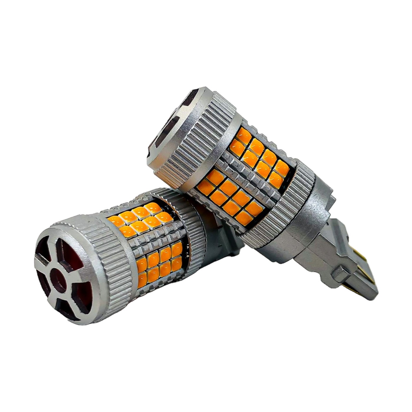 Lamparas Led 3157 Iron Led Canbus 40 Led Cree 24w 12v 24v Par T25 Ámbar