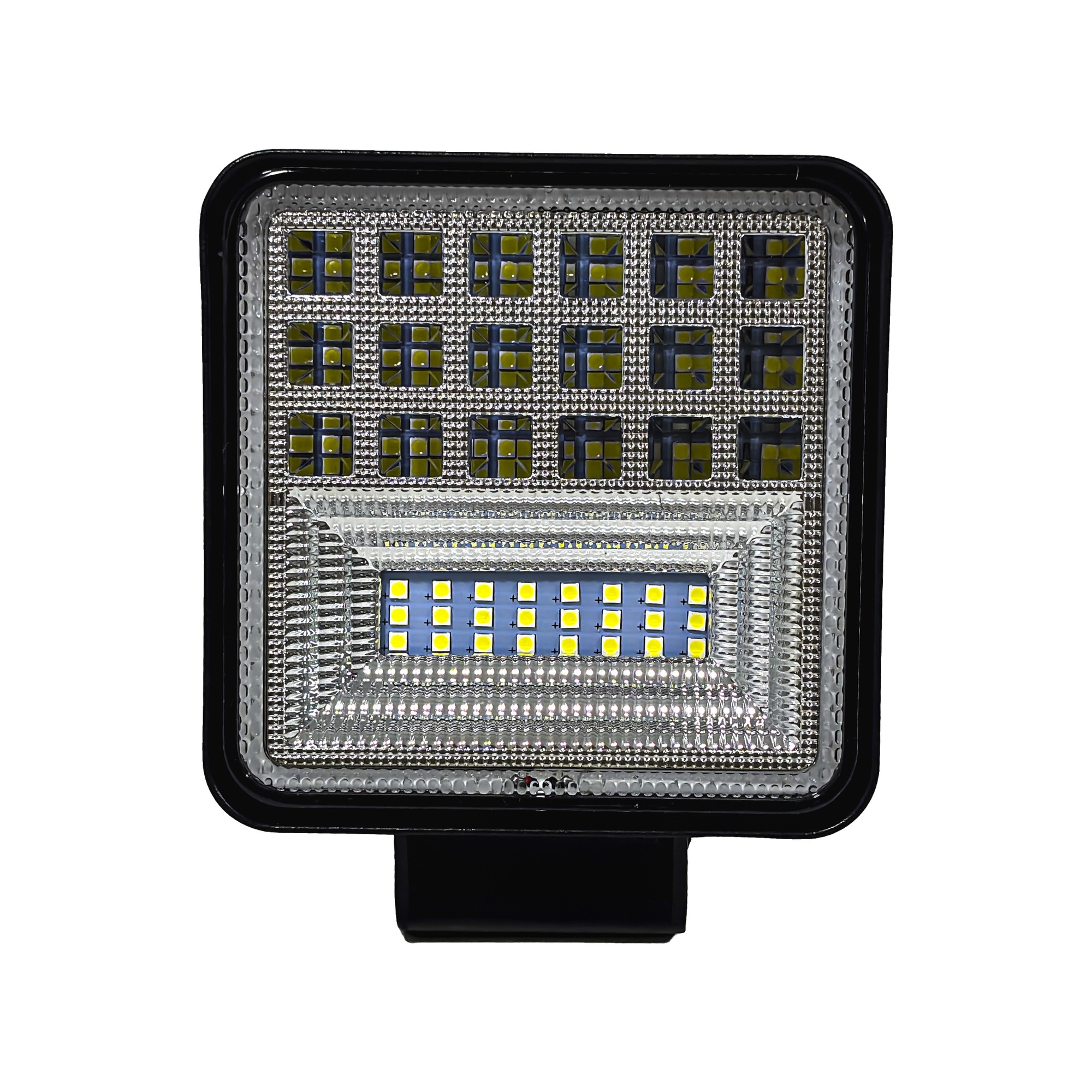 Faro Auxiliar Led Cuadrado 126w Ojo De Angel Azul 12-24v Off Road Kobo