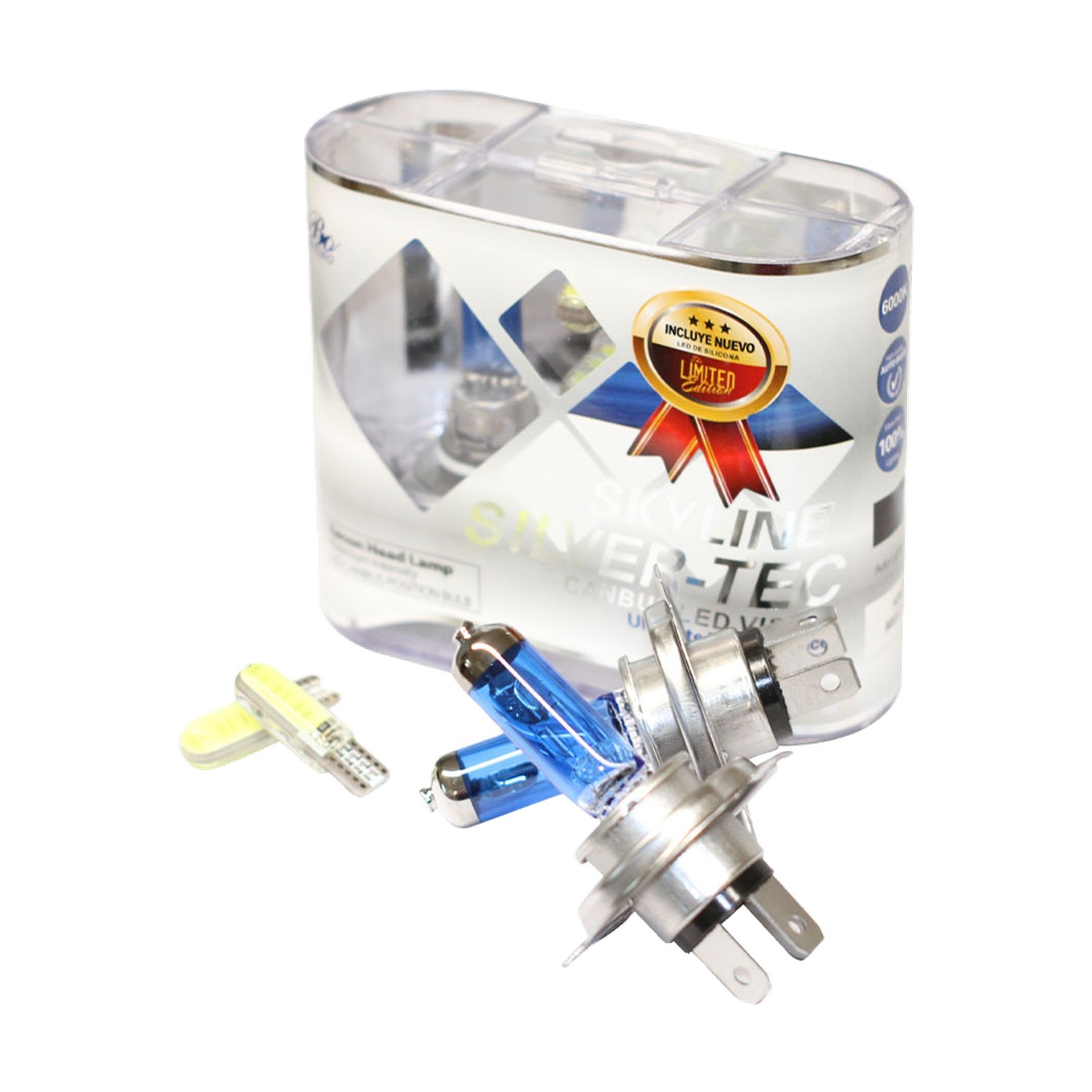 Lampara Halogena H4 Sky Line Canbus 12v Para Faro Kobo Blister X4