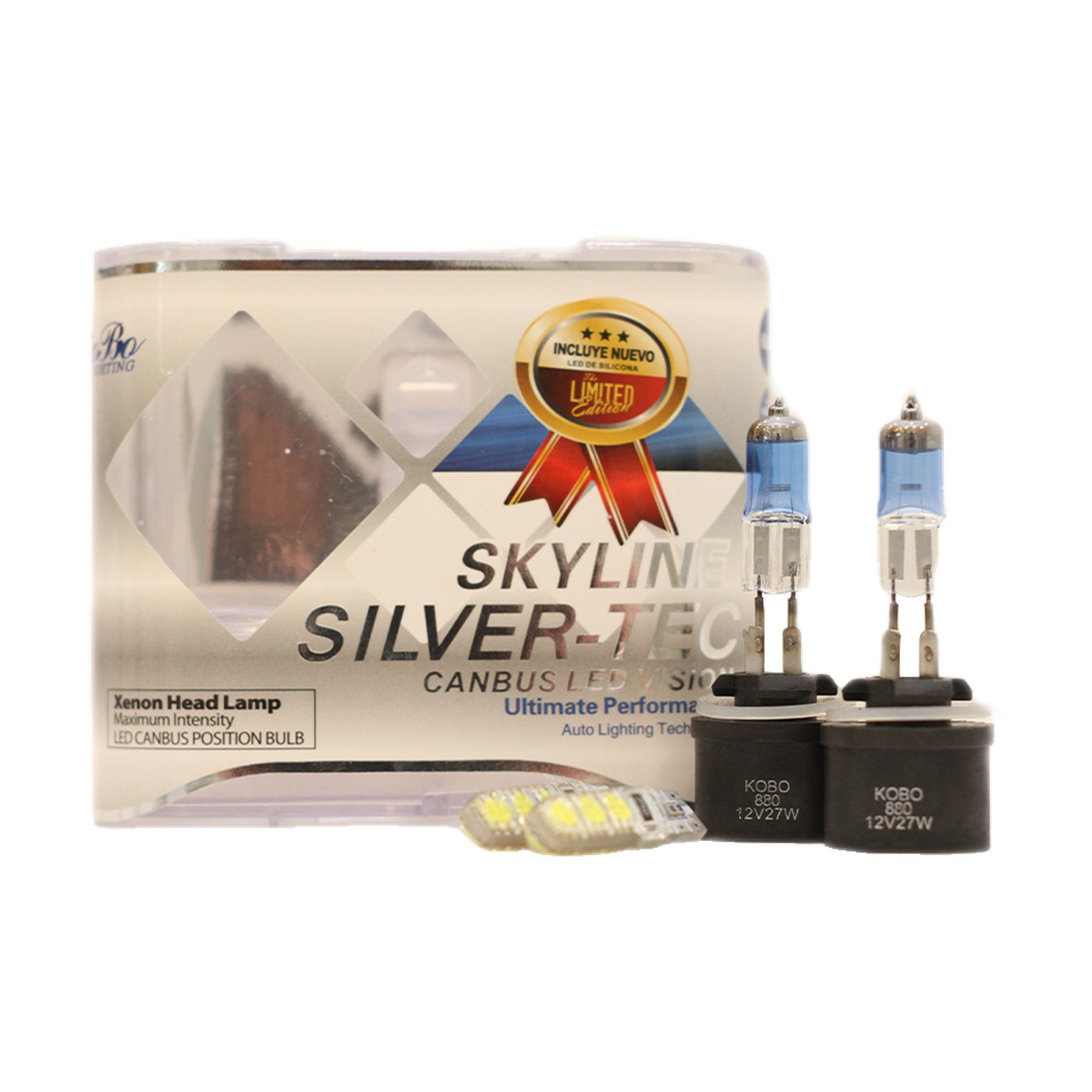 Kit 2 Lamparas 880 H27 12v 55w Sky Line 2 Led T10 Canbus Kobo