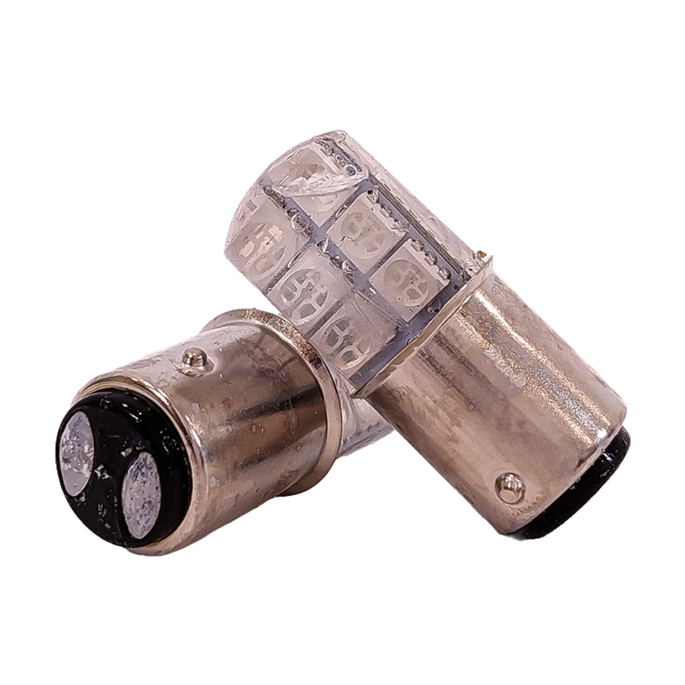Lampara Led 1157 Cob Siliconado 12 Led 12v Rojo X2 Kobo P21/5w