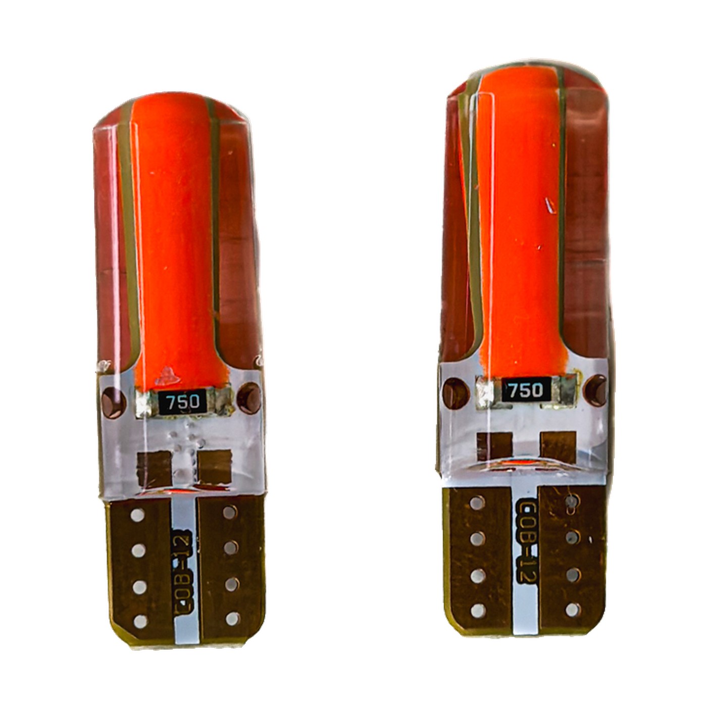 Lampara Led W5w Gel Siliconado Canbus 12v Rojo X2 Kobo T10
