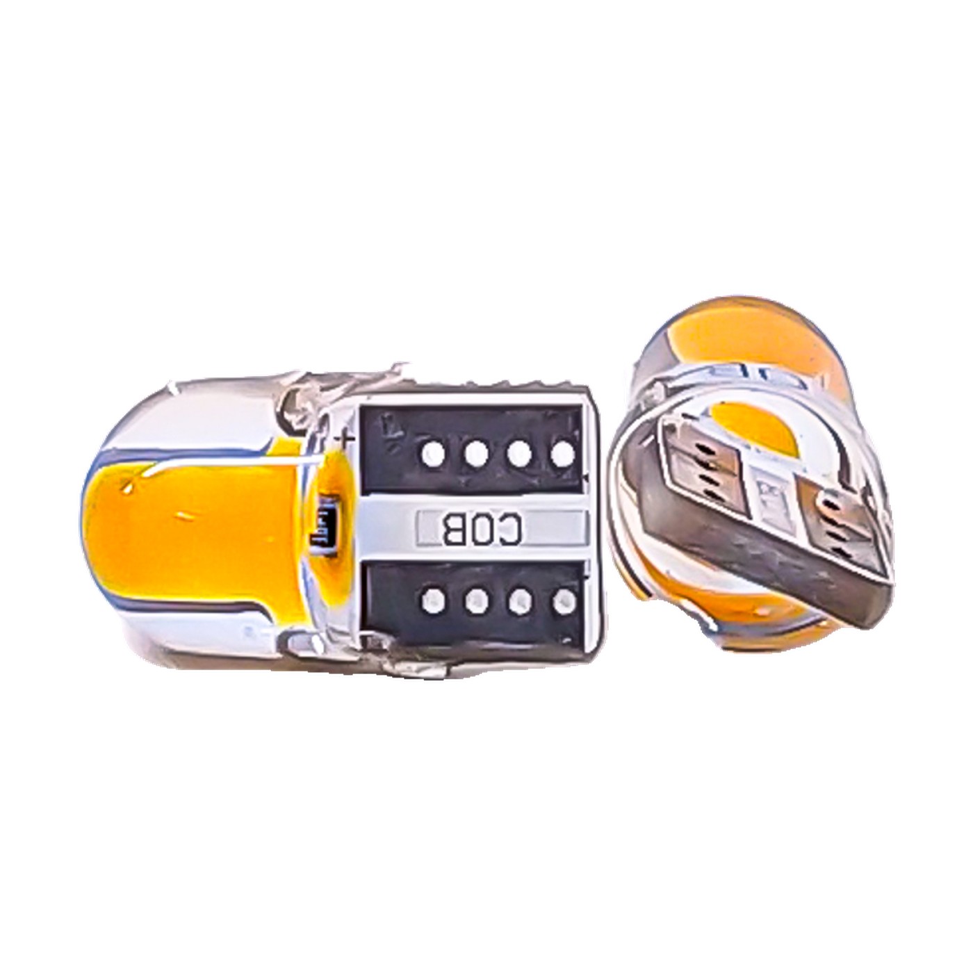 Lampara Led W5w Cob Mini Siliconado 12v Ambar X2 Kobo T10