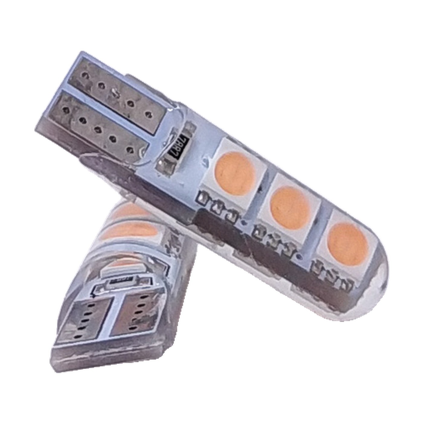Lampara Led W5w Siliconado Canbus 6 Led 2835 12v Rosa X2 Kobo T10