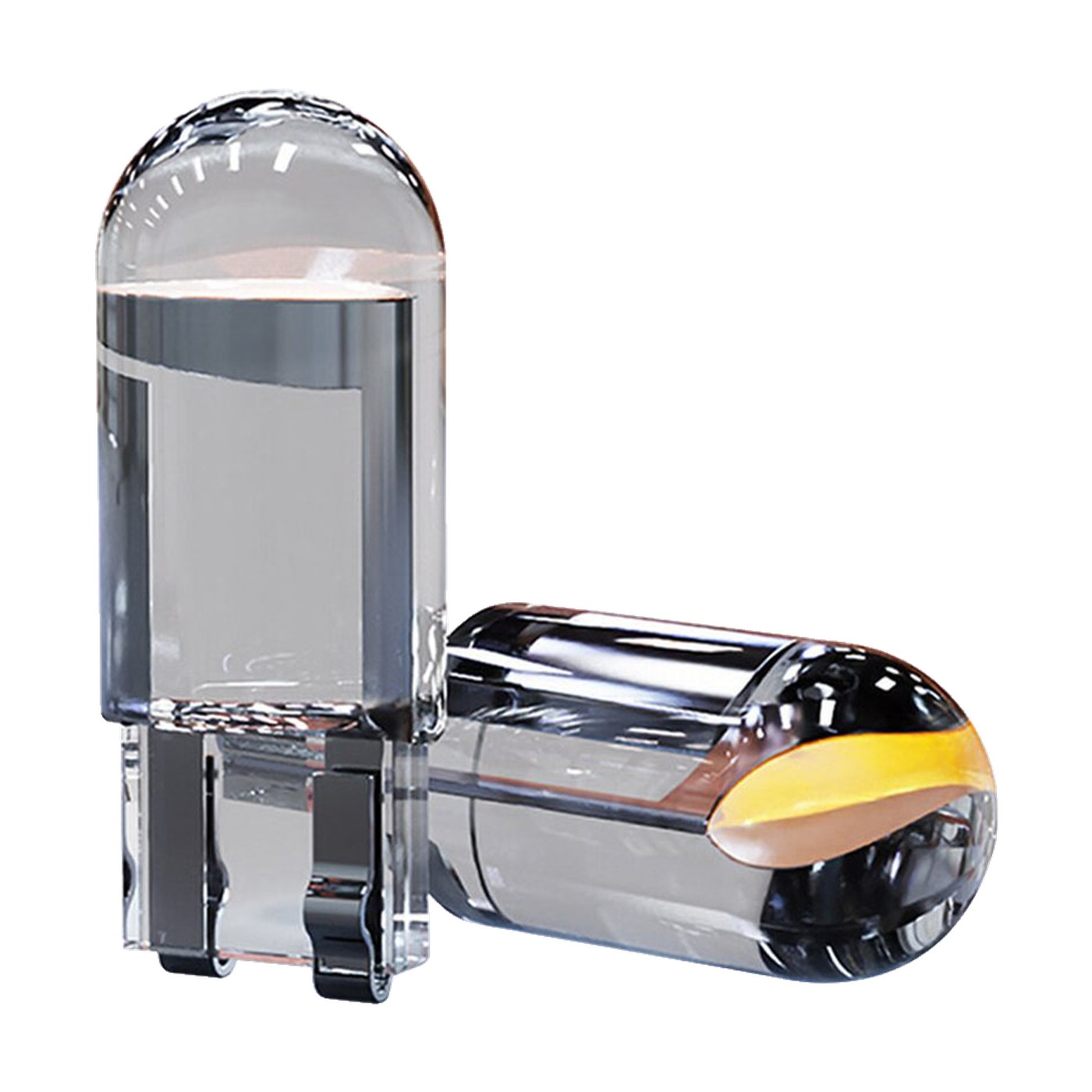 Lampara Led W5w Cristal 12v Ambar X2 Kobo T10