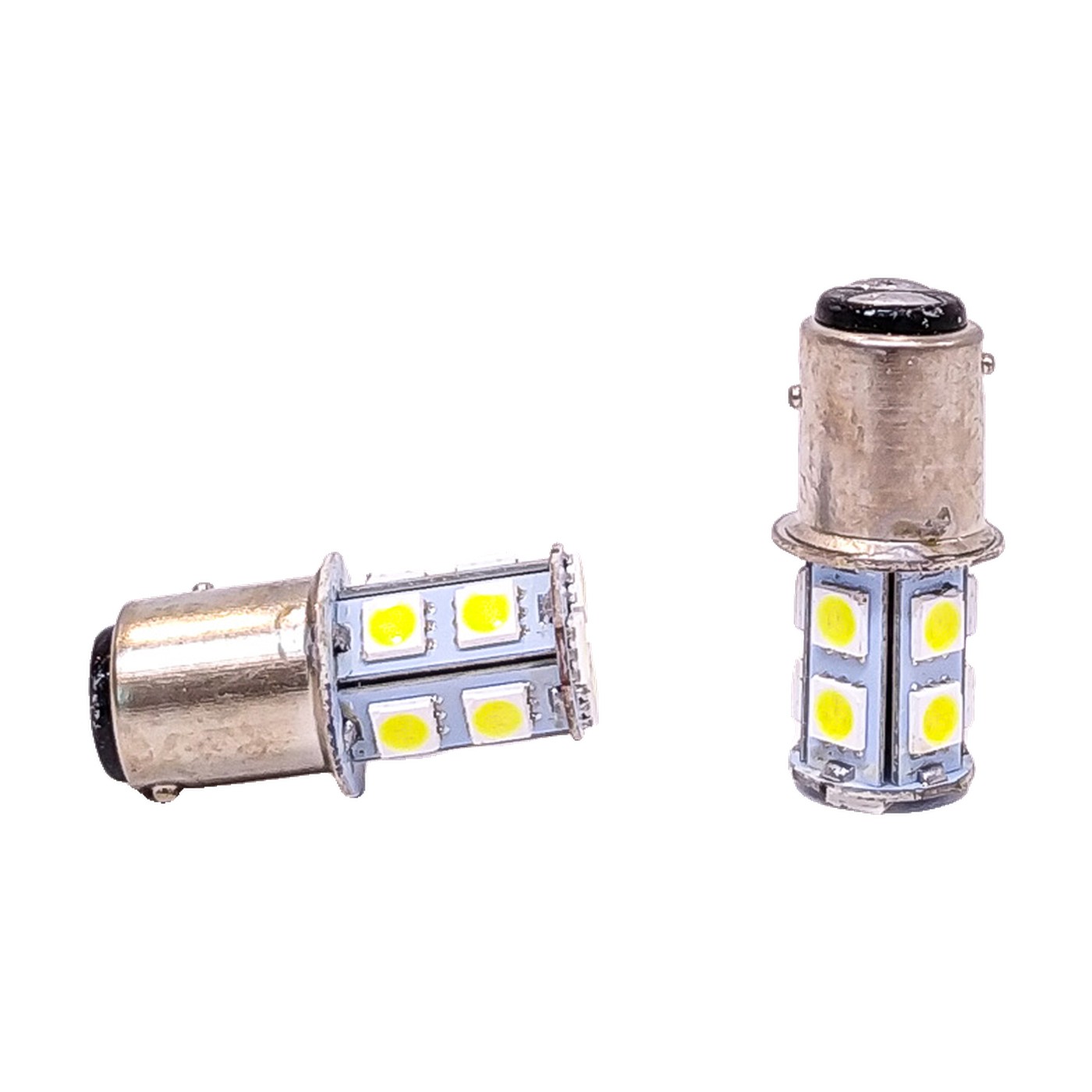 Lampara Led 1157 Smd 13 Led 5050 Pata Despareja 24v Blanco X2 Kobo P21/5w