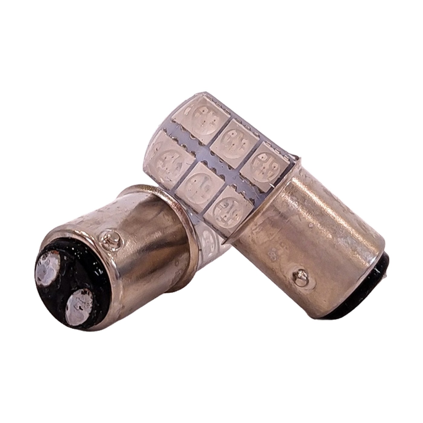 Lampara Led 1157 Cob Siliconado 12 Led 24v Ambar X2 Kobo P21/5w