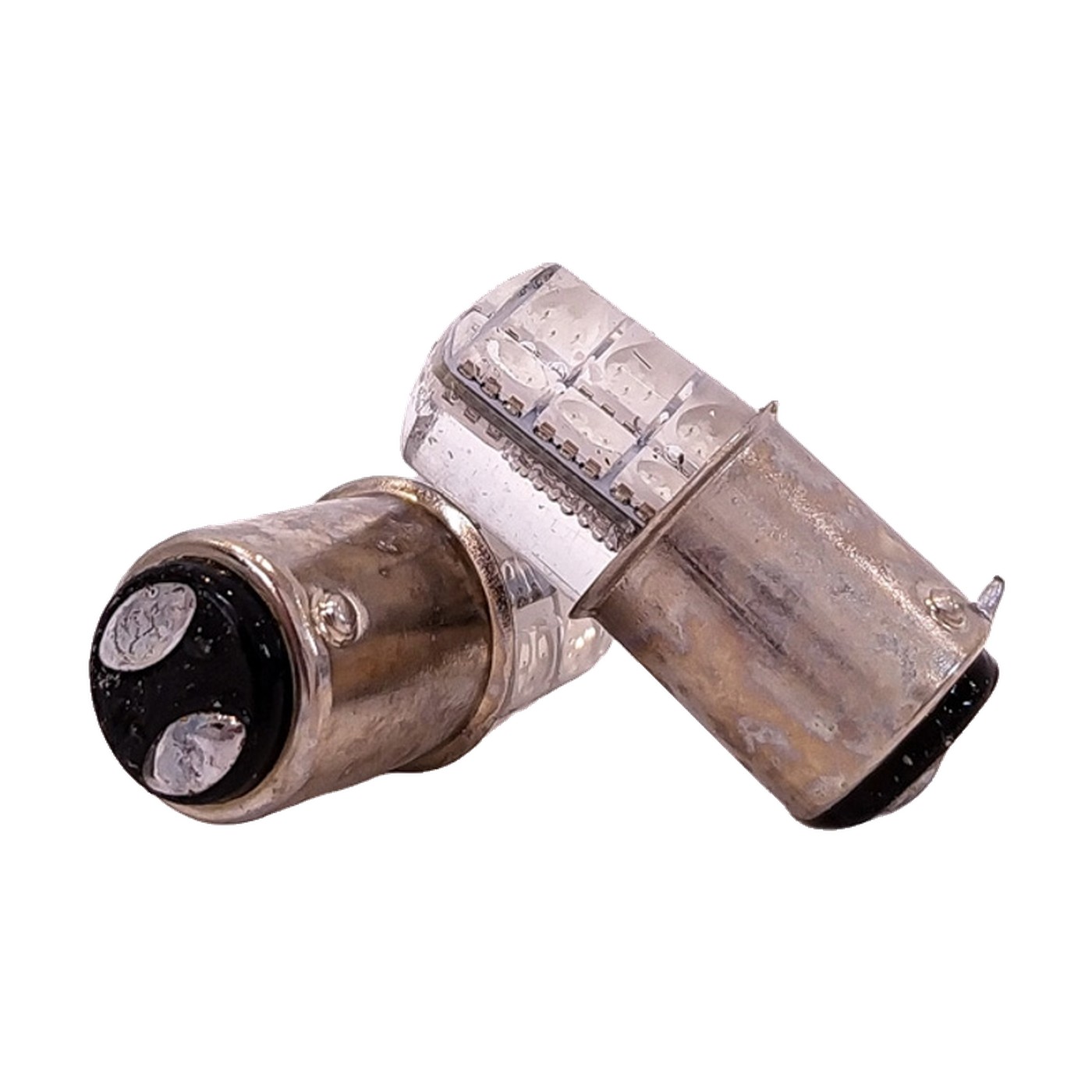 Lampara Led 1157 Cob Siliconado 12 Led 24v Rojo X2 Kobo P21/5w