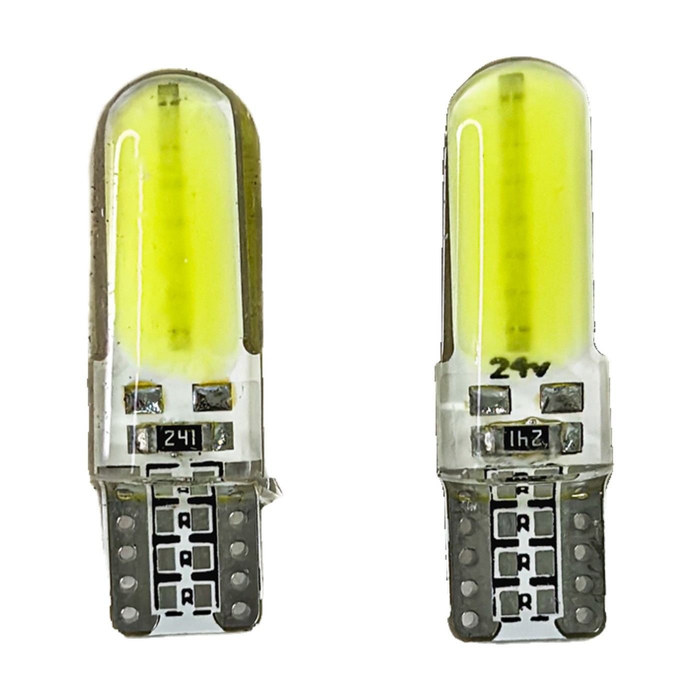 Lampara Led W5w Gel Siliconado Canbus 24v Blanco X2 Kobo T10