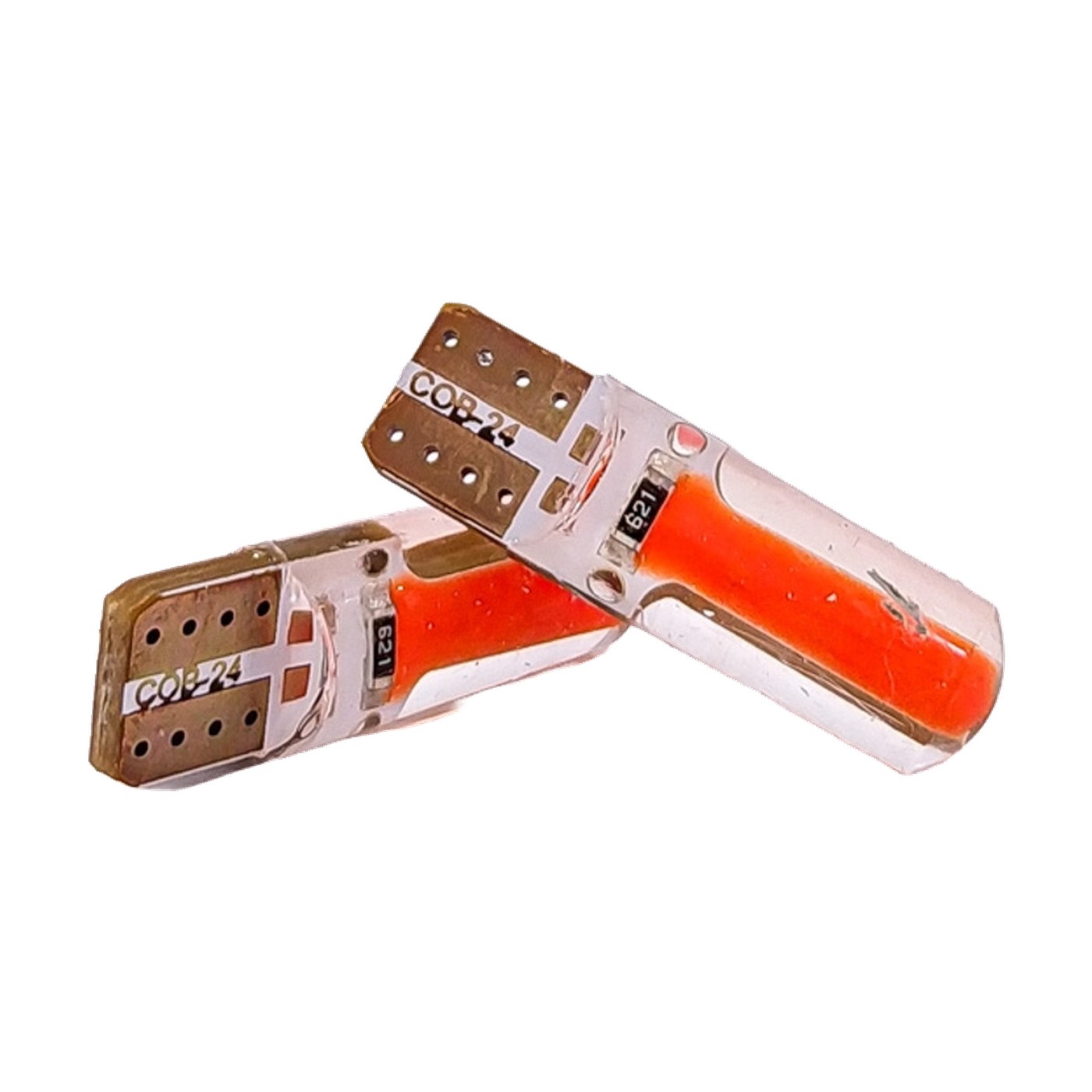 Lampara Led W5w Gel Siliconado Canbus 24v Rojo X2 Kobo T10