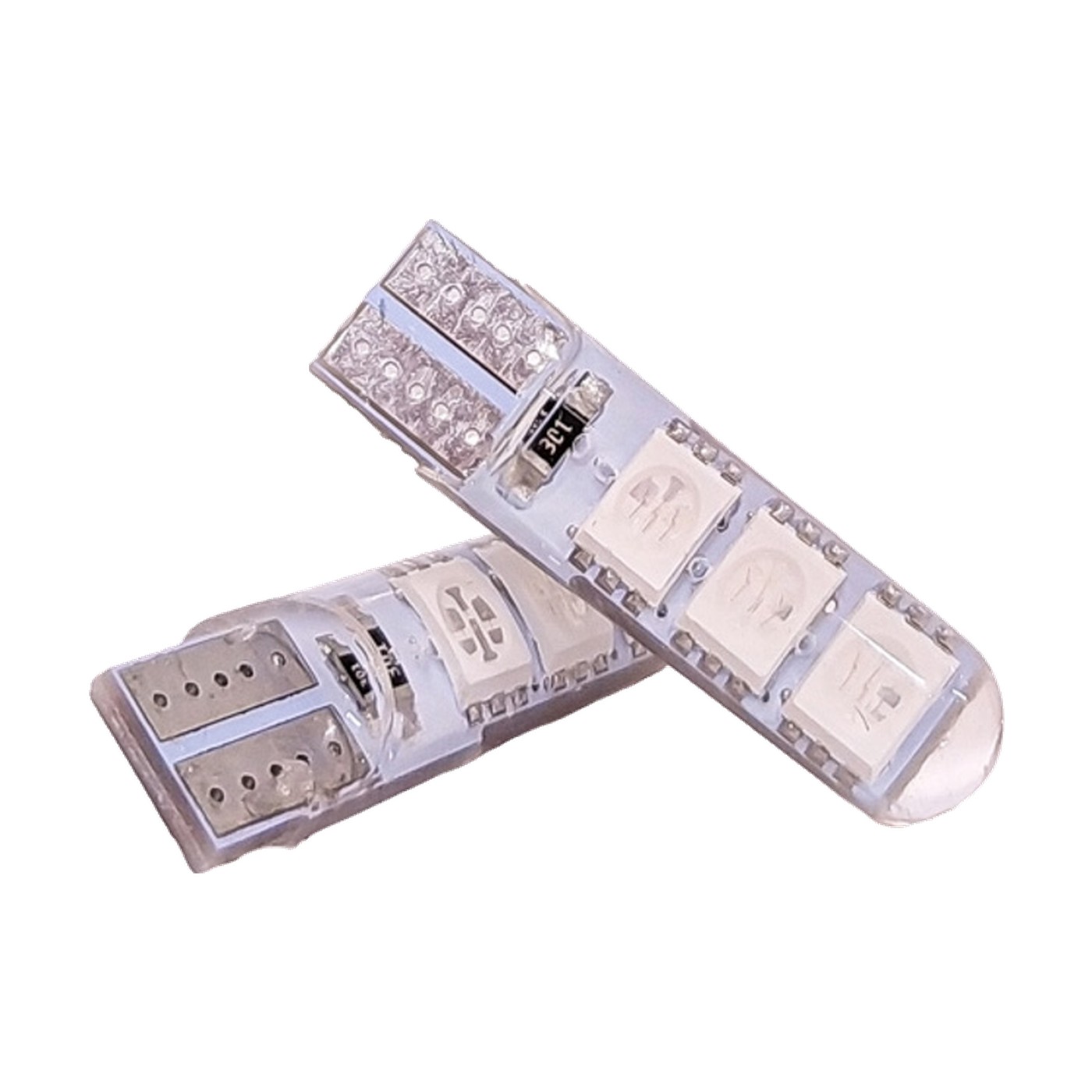Lampara Led W5w Siliconado Canbus 6 Led 2835 24v Azul X2 Kobo T10
