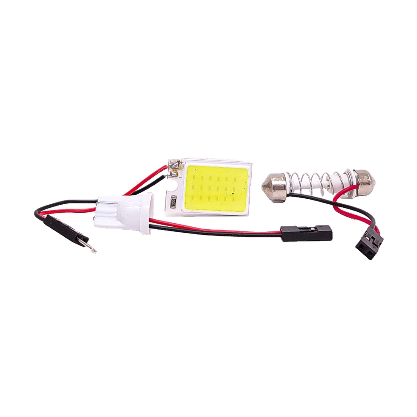 Plafon Led Cob 18 Led Interior Con Adaptadores T10 Tubular 12v Blanco Kobo