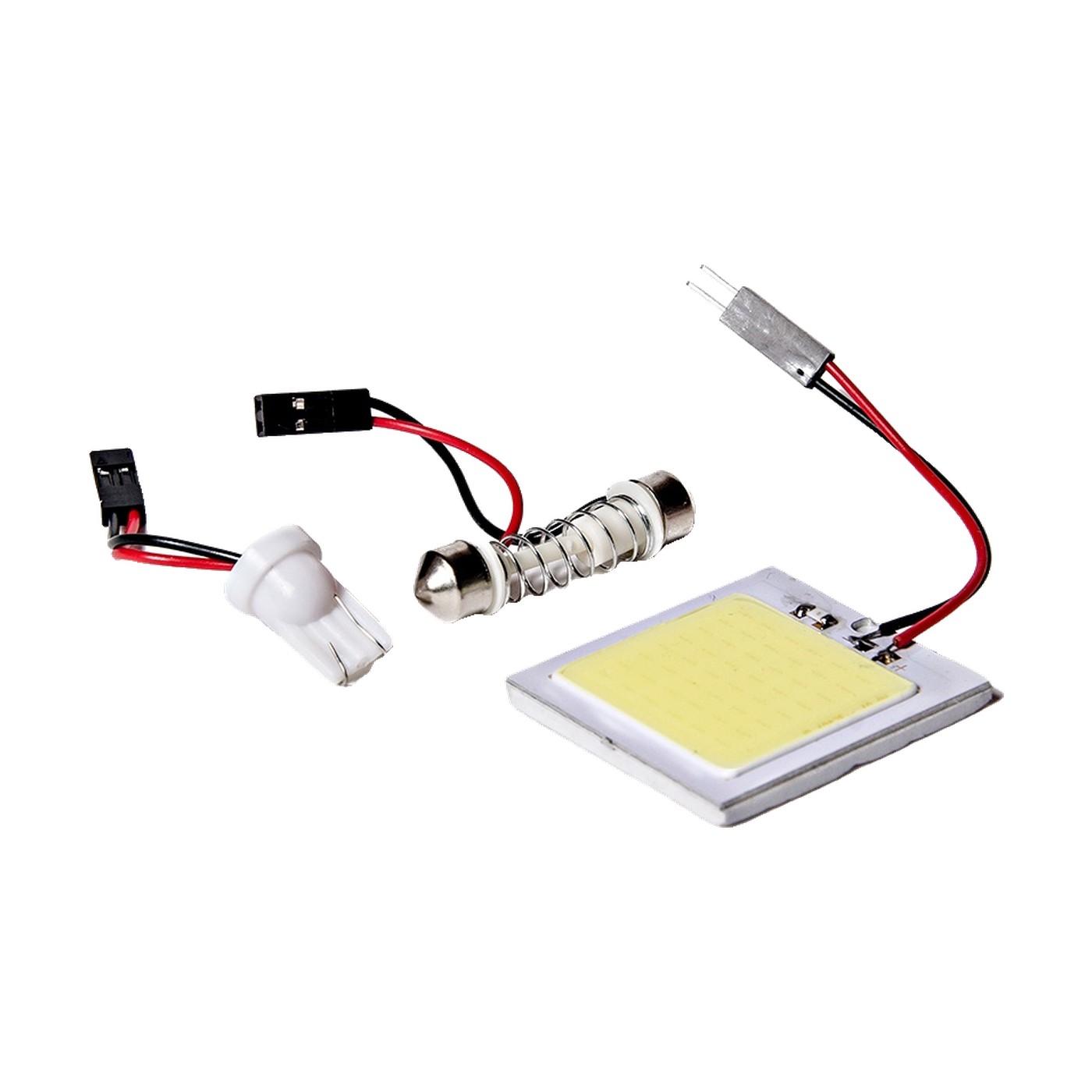Plafon Led Cob 48 Led Interior Con Adaptadores T10 Tubular 12v Blanco Kobo